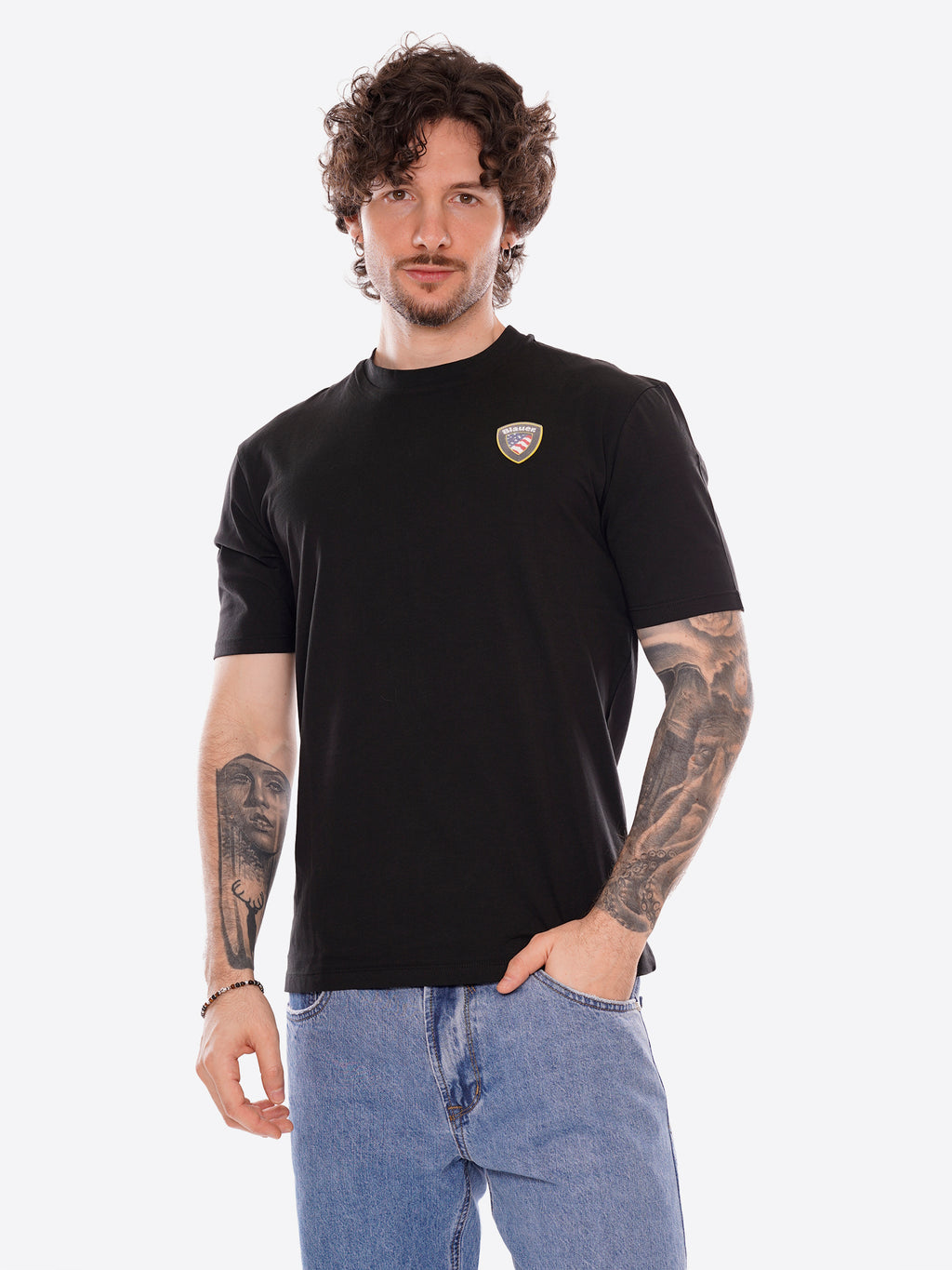 T-shirt BLAUER da Uomo - nero BLUH02284999 NERO