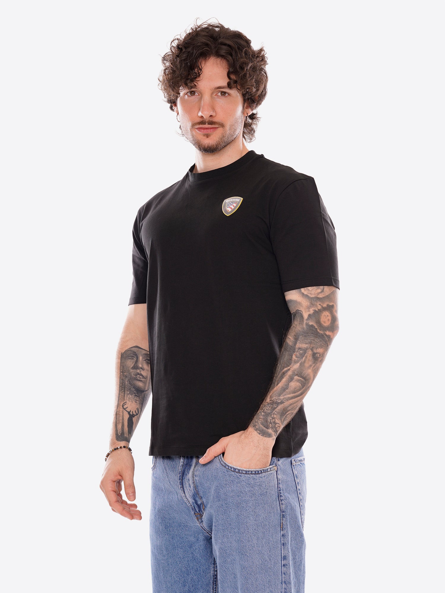 T-shirt BLAUER da Uomo - nero BLUH02284999 NERO