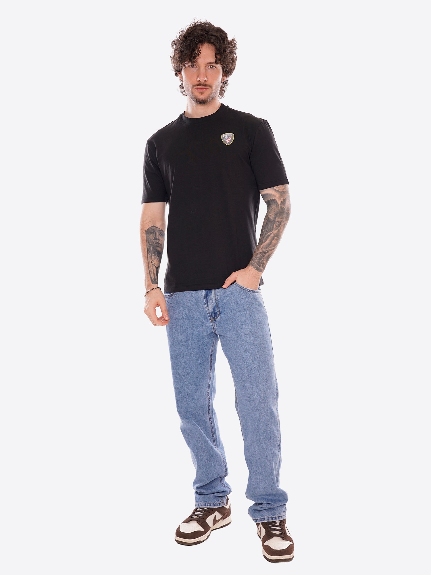 T-shirt BLAUER da Uomo - nero BLUH02284999 NERO