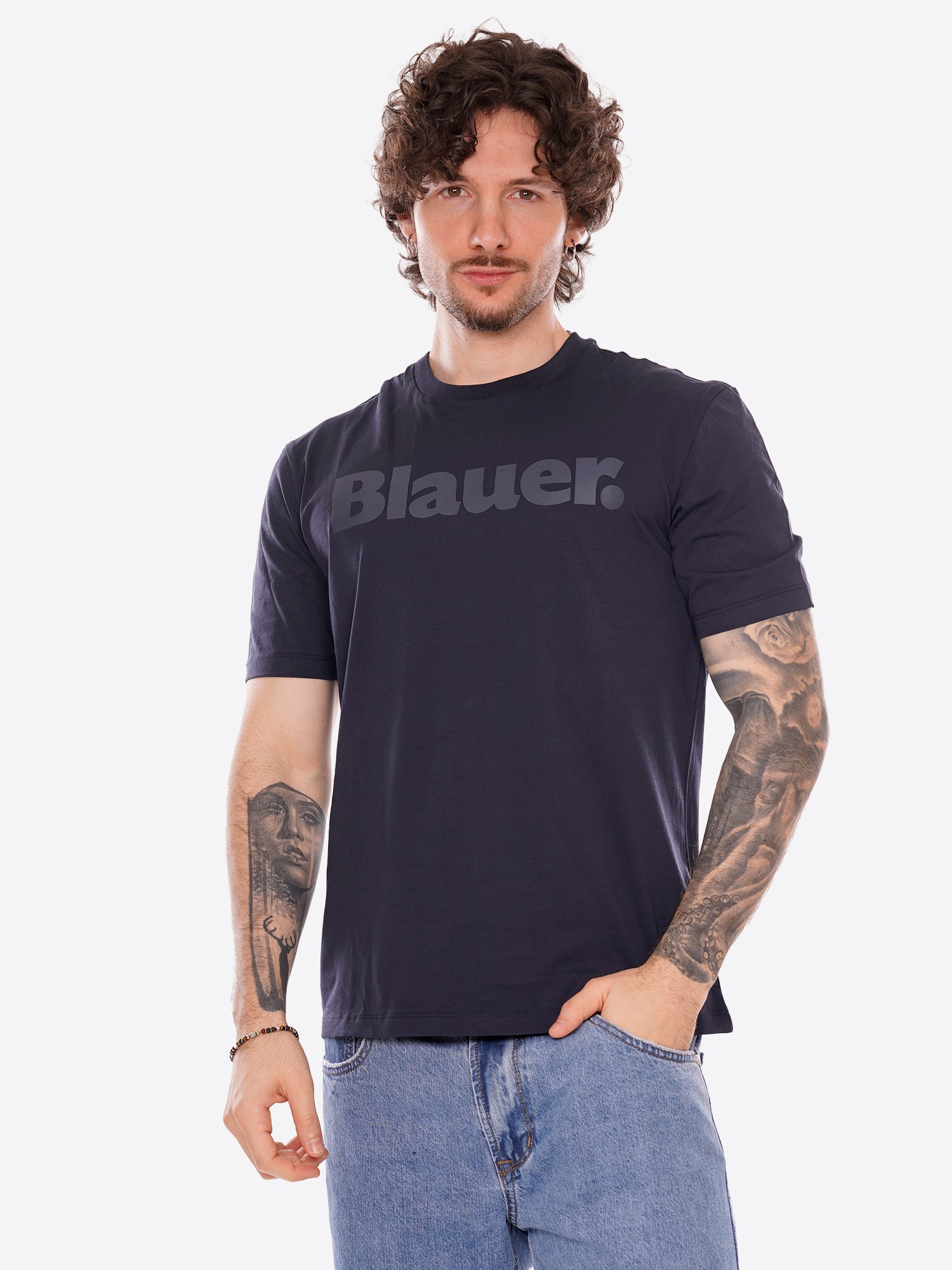 T-shirt BLAUER da Uomo - blu BLUH02287888 BLU