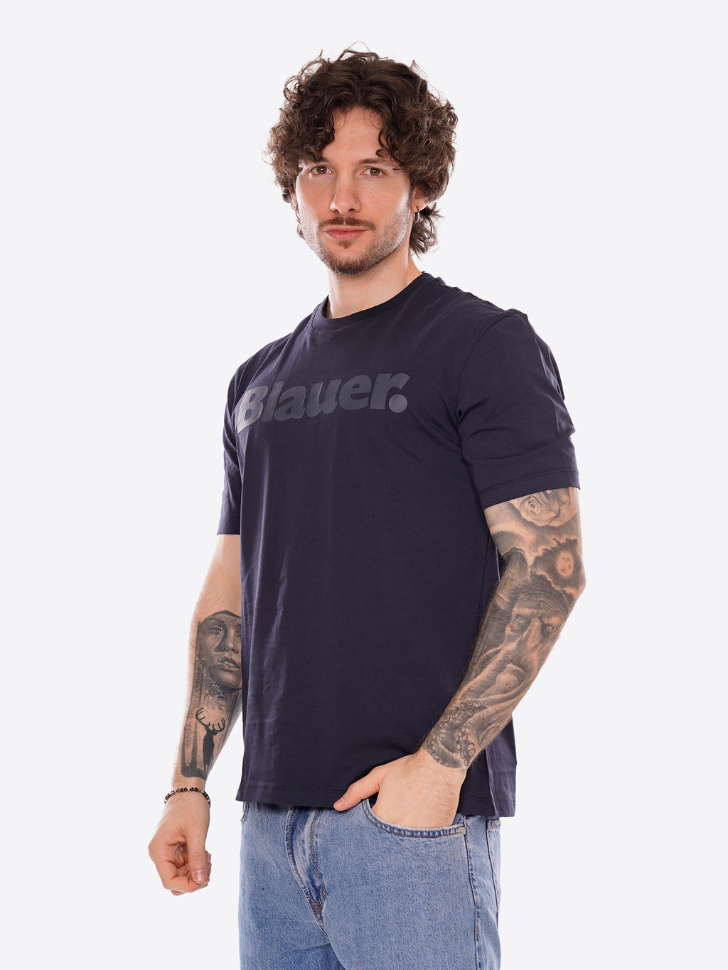 T-shirt BLAUER da Uomo - blu BLUH02287888 BLU