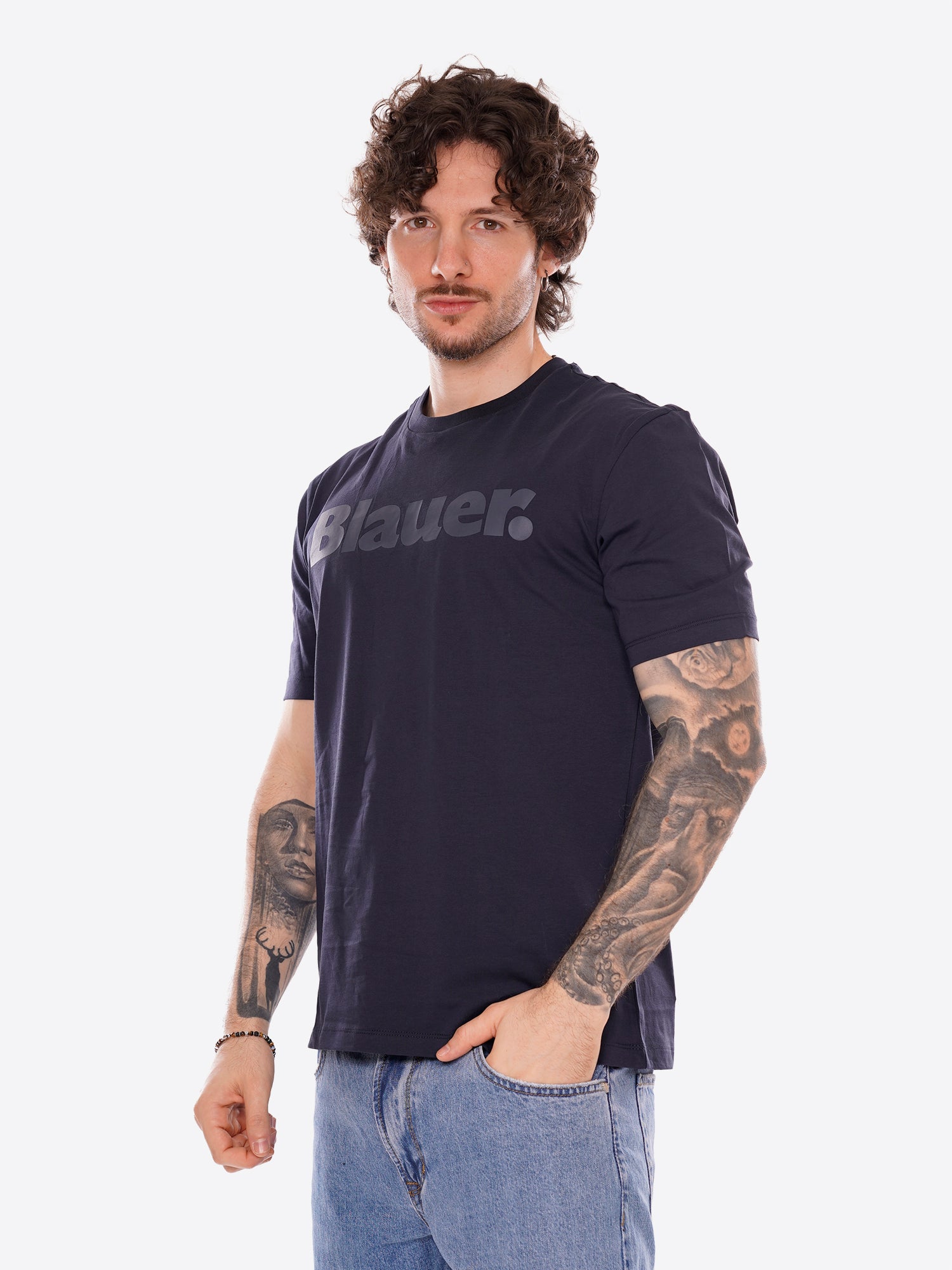T-shirt BLAUER da Uomo - blu BLUH02287888 BLU