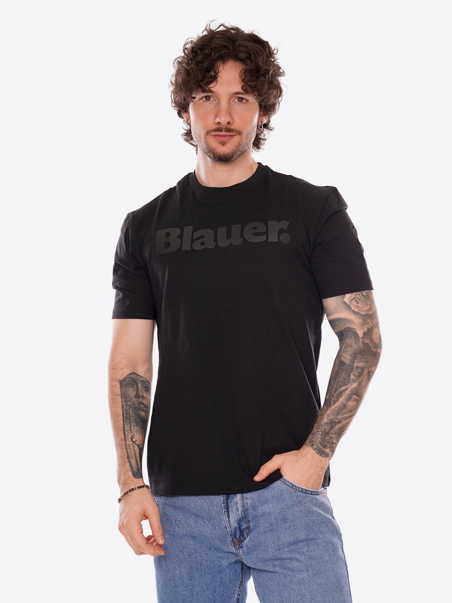 T-shirt BLAUER da Uomo - nero BLUH02287999 NERO