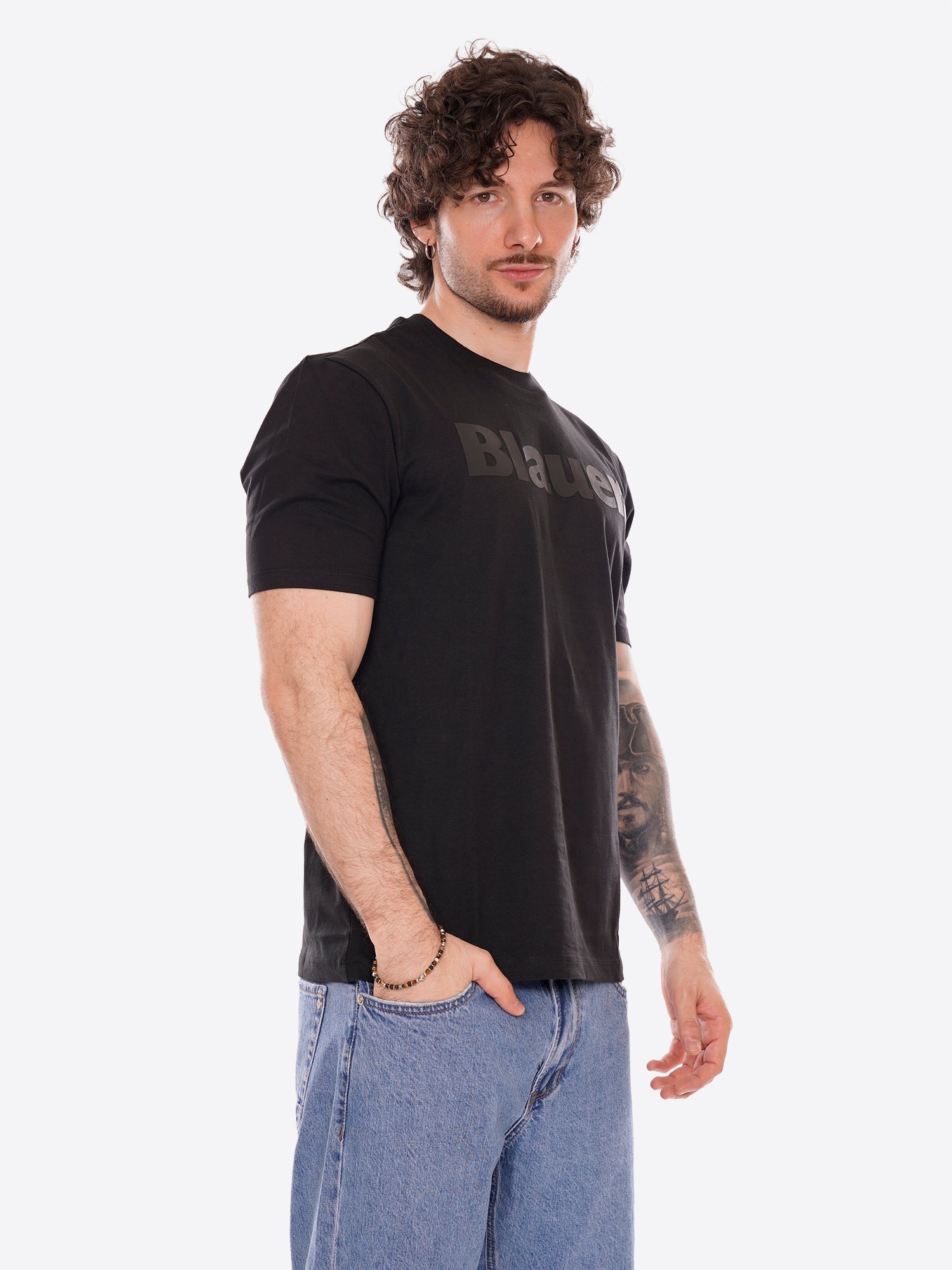 T-shirt BLAUER da Uomo - nero BLUH02287999 NERO