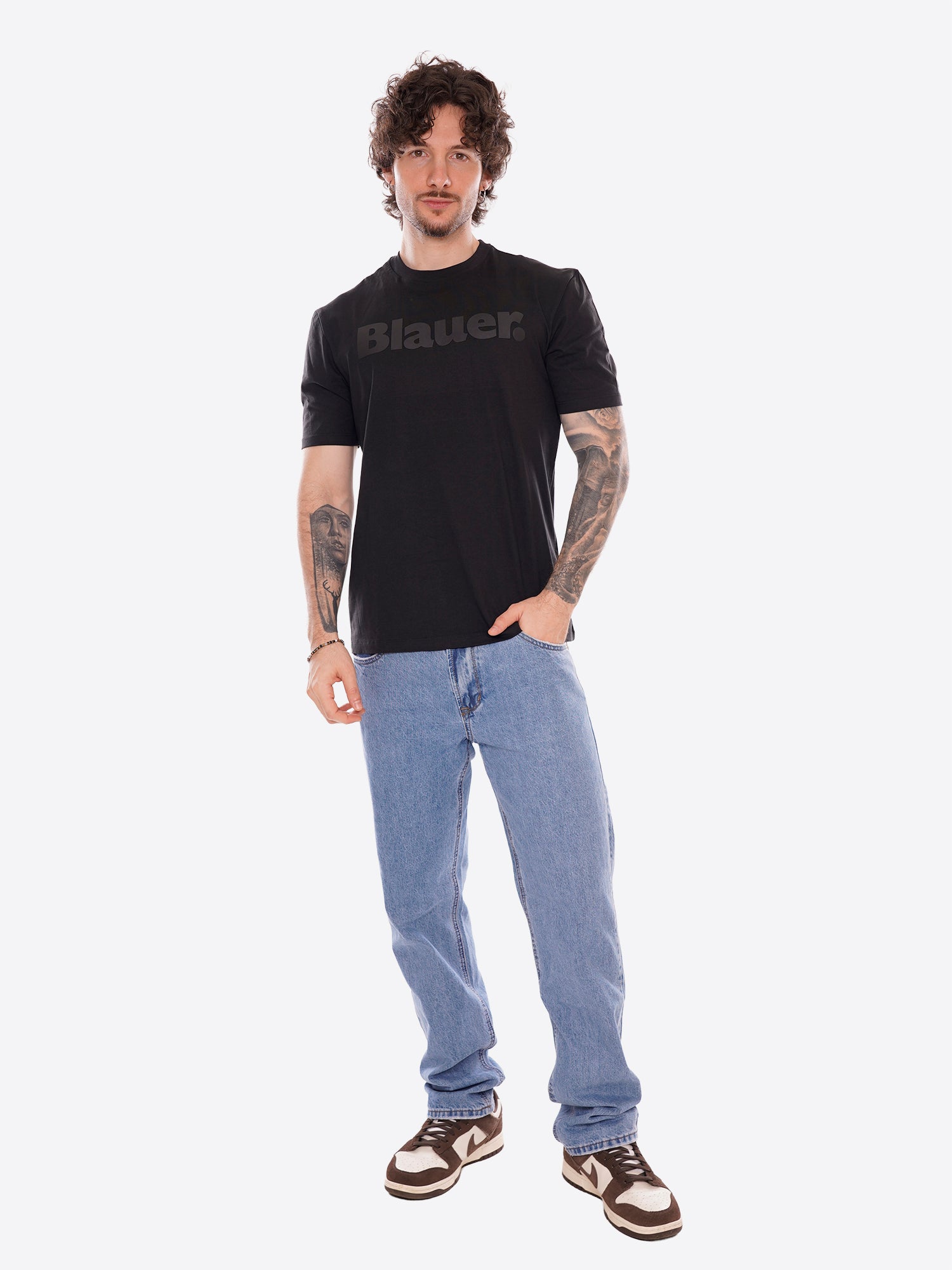 T-shirt BLAUER da Uomo - nero BLUH02287999 NERO