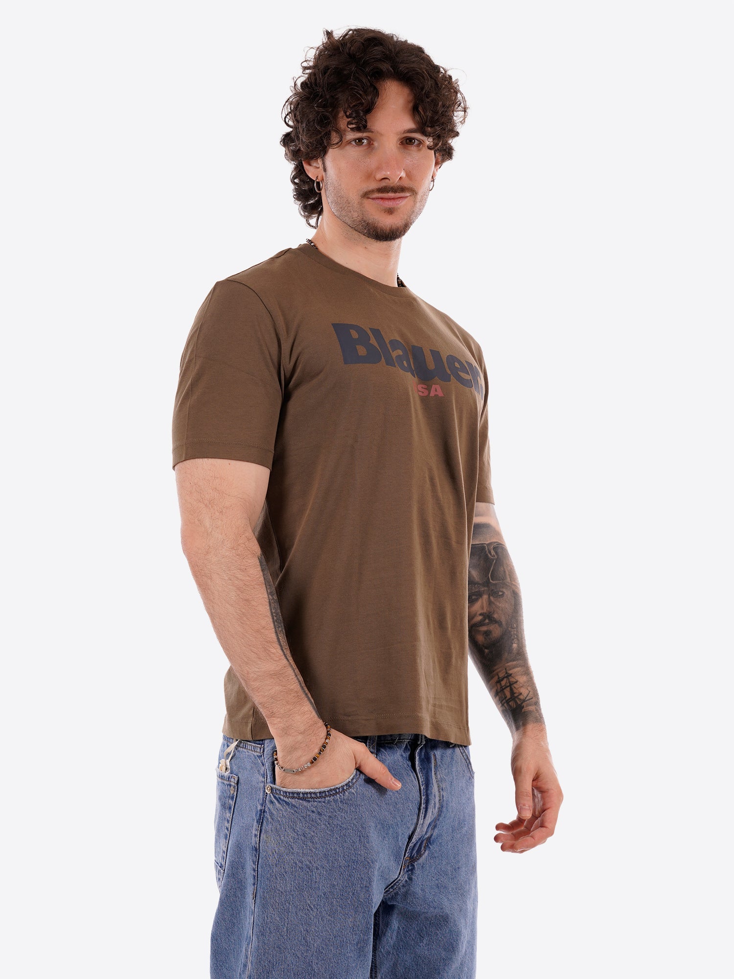 T-shirt BLAUER da Uomo - verde BLUH0229960H VERDE