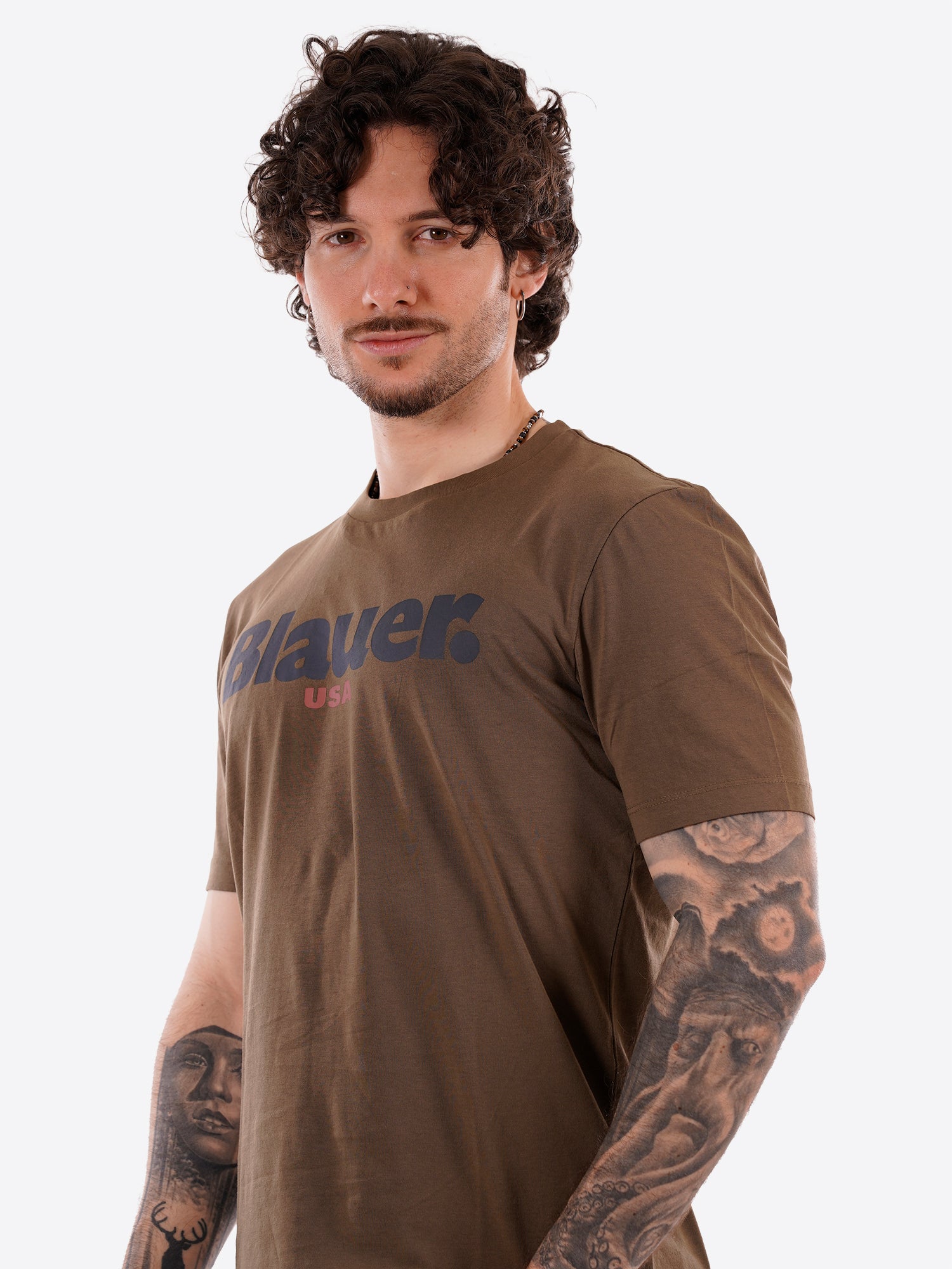 T-shirt BLAUER da Uomo - verde BLUH0229960H VERDE