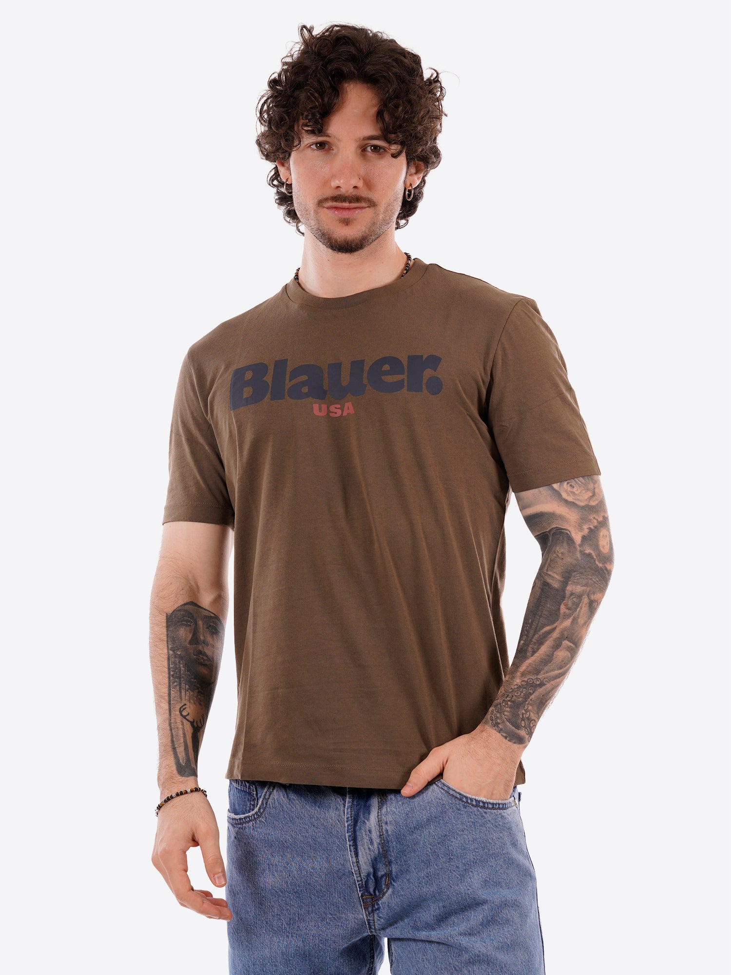 T-shirt BLAUER da Uomo - verde BLUH0229960H VERDE