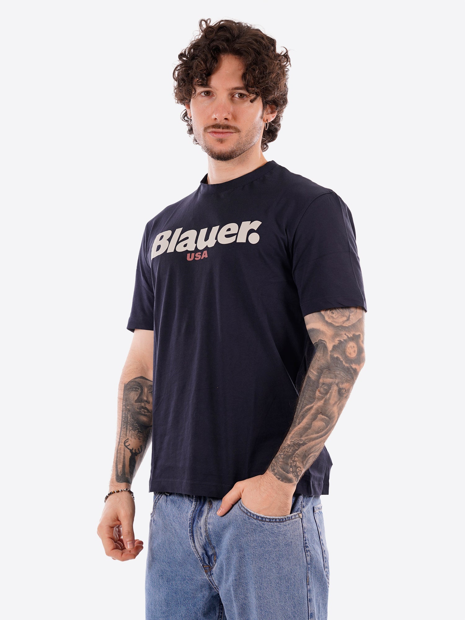 T-shirt BLAUER da Uomo - blu BLUH02299888 BLU