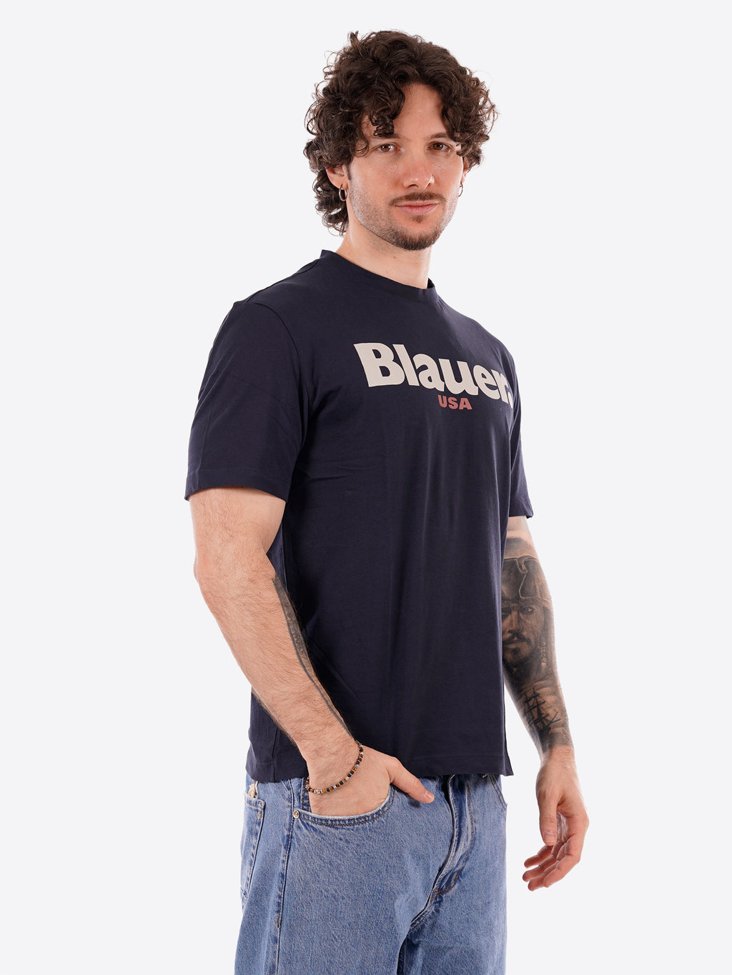 T-shirt BLAUER da Uomo - blu BLUH02299888 BLU