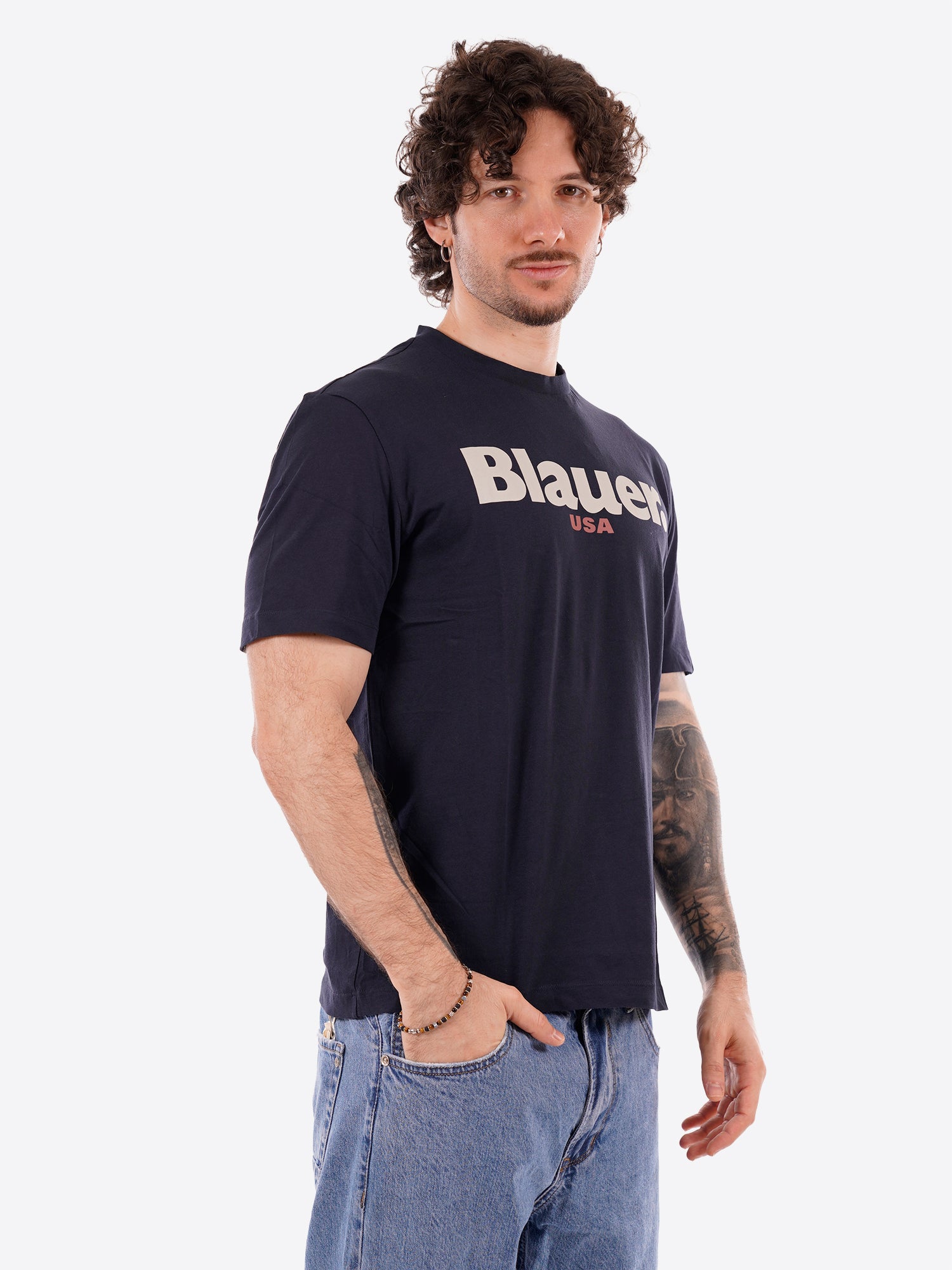 T-shirt BLAUER da Uomo - blu BLUH02299888 BLU
