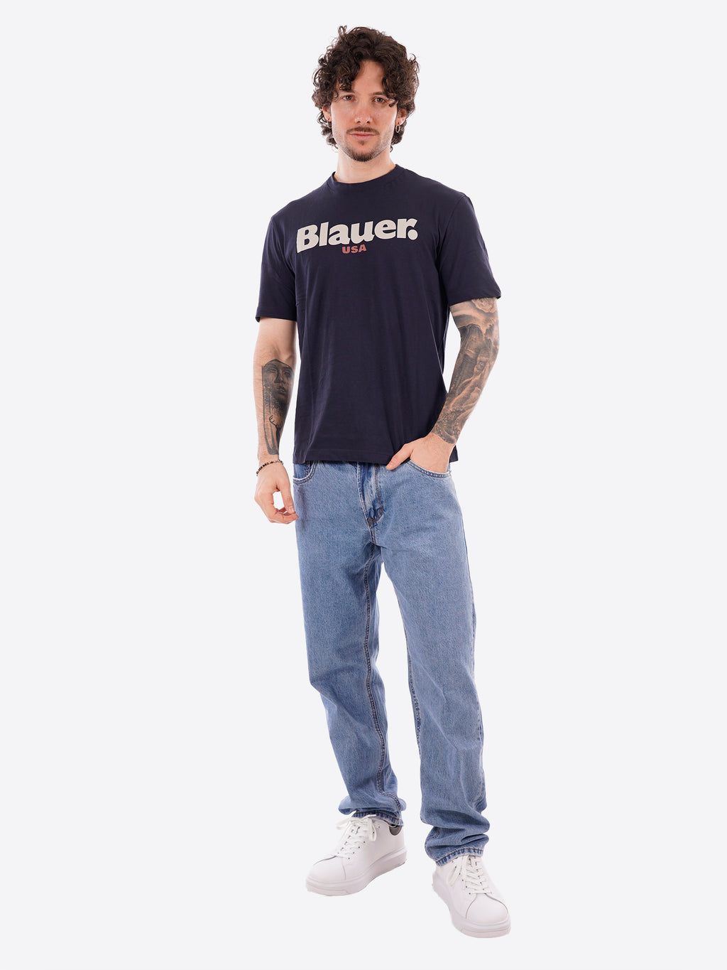 T-shirt BLAUER da Uomo - blu BLUH02299888 BLU