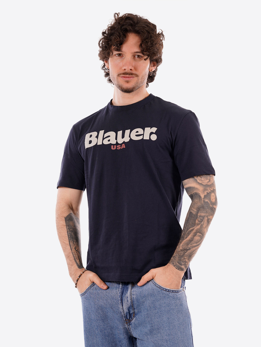 T-shirt BLAUER da Uomo - blu BLUH02299888 BLU