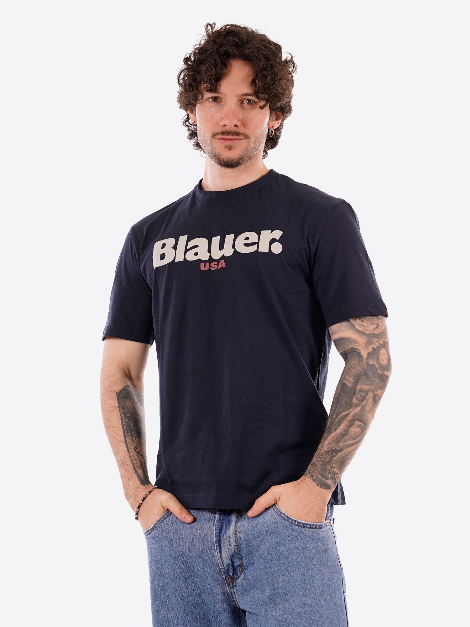T-shirt BLAUER da Uomo - blu BLUH02299888 BLU