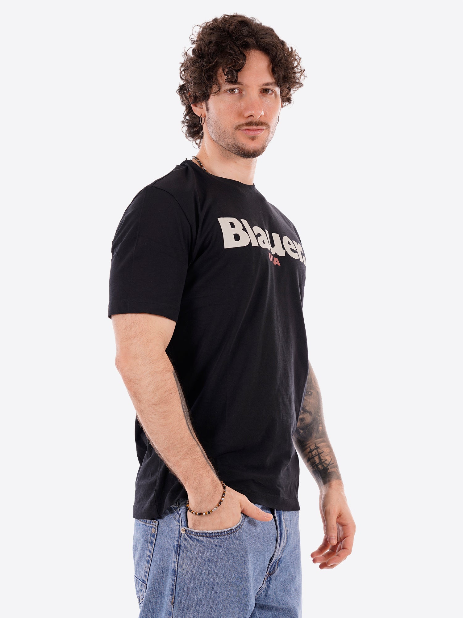 T-shirt BLAUER da Uomo - nero BLUH02299999 NERO