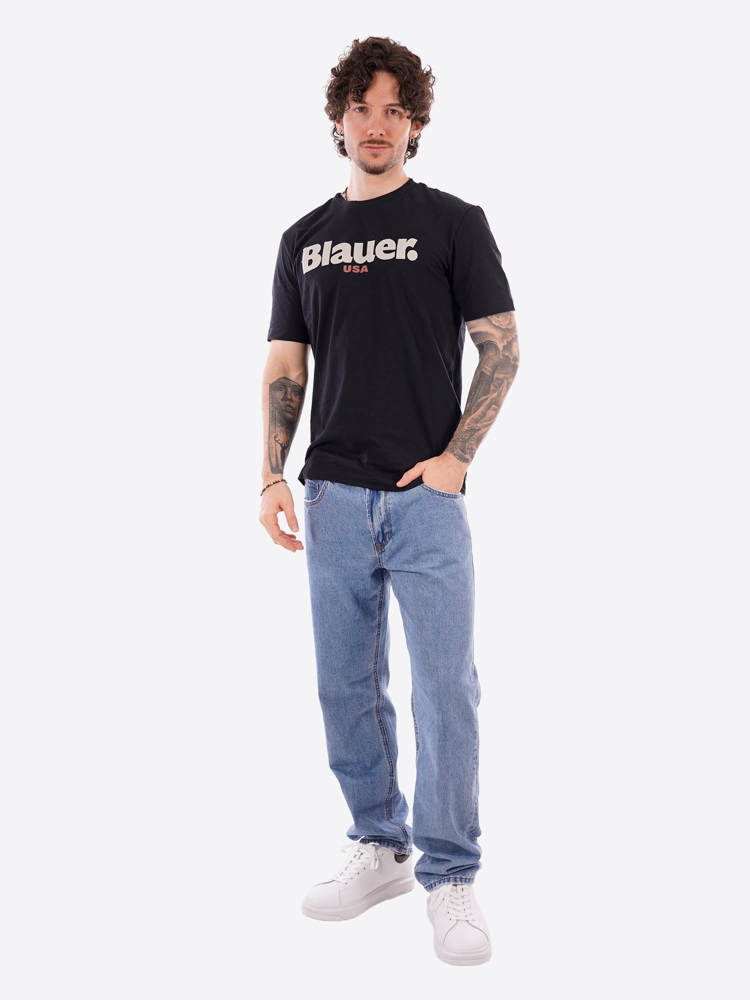 T-shirt BLAUER da Uomo - nero BLUH02299999 NERO