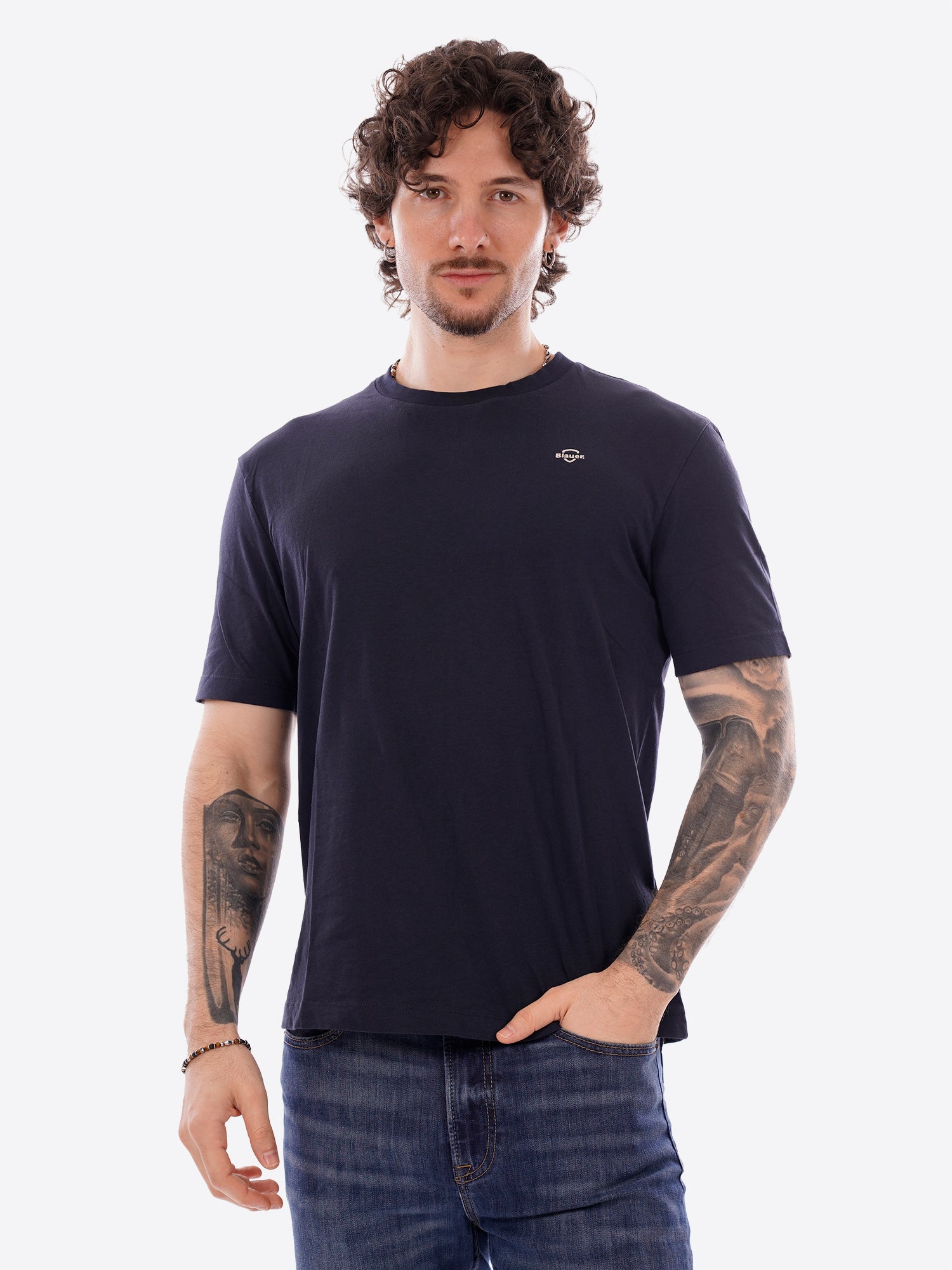 T-shirt BLAUER da Uomo - blu BLUH02300888 BLU