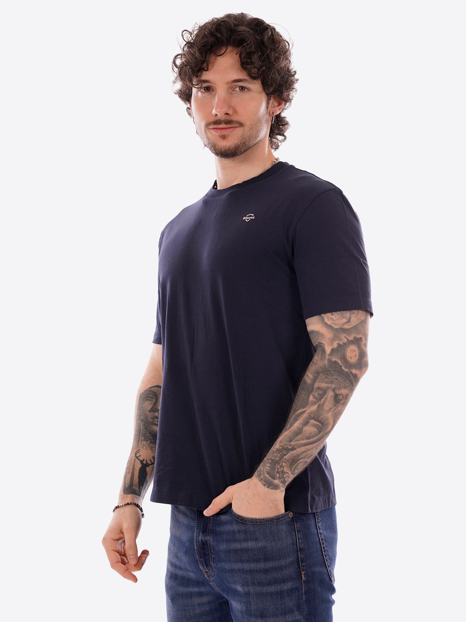 T-shirt BLAUER da Uomo - blu BLUH02300888 BLU