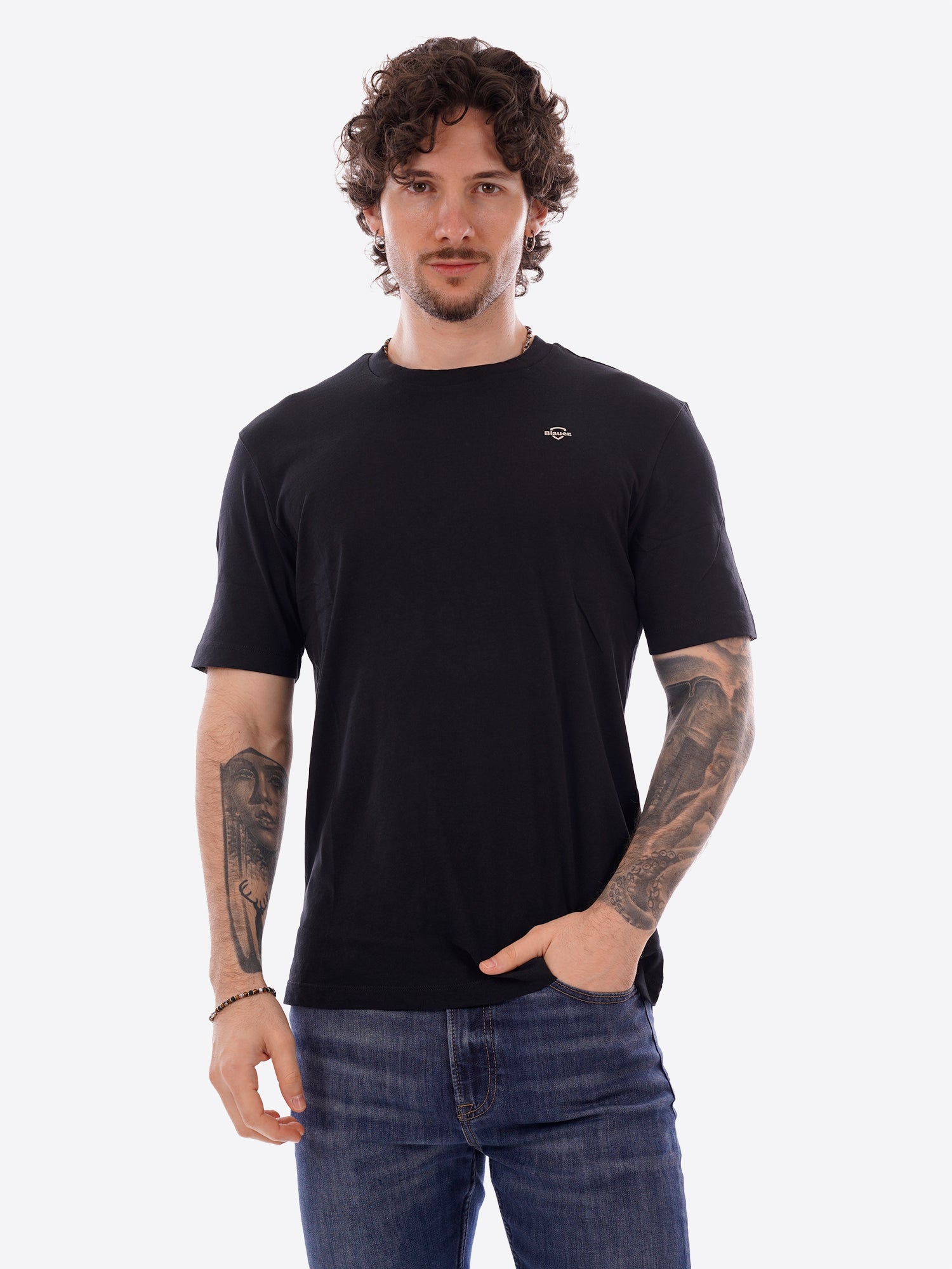T-shirt BLAUER da Uomo - nero BLUH02300999 NERO