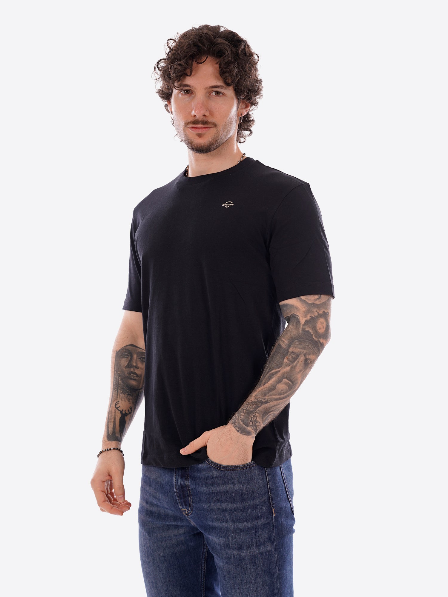 T-shirt BLAUER da Uomo - nero BLUH02300999 NERO