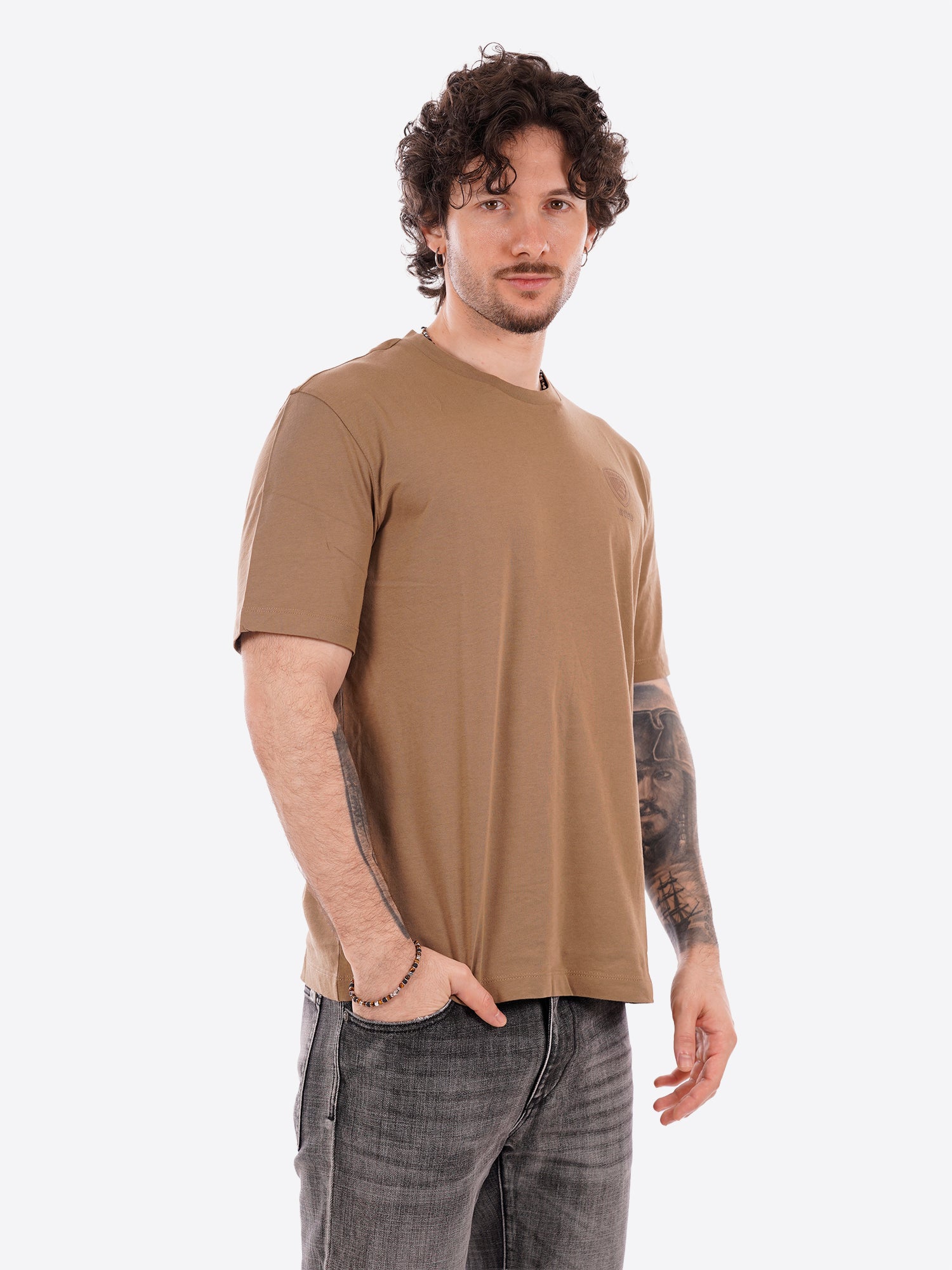 T-shirt BLAUER da Uomo - marrone BLUH02302340 NOCCIOLA