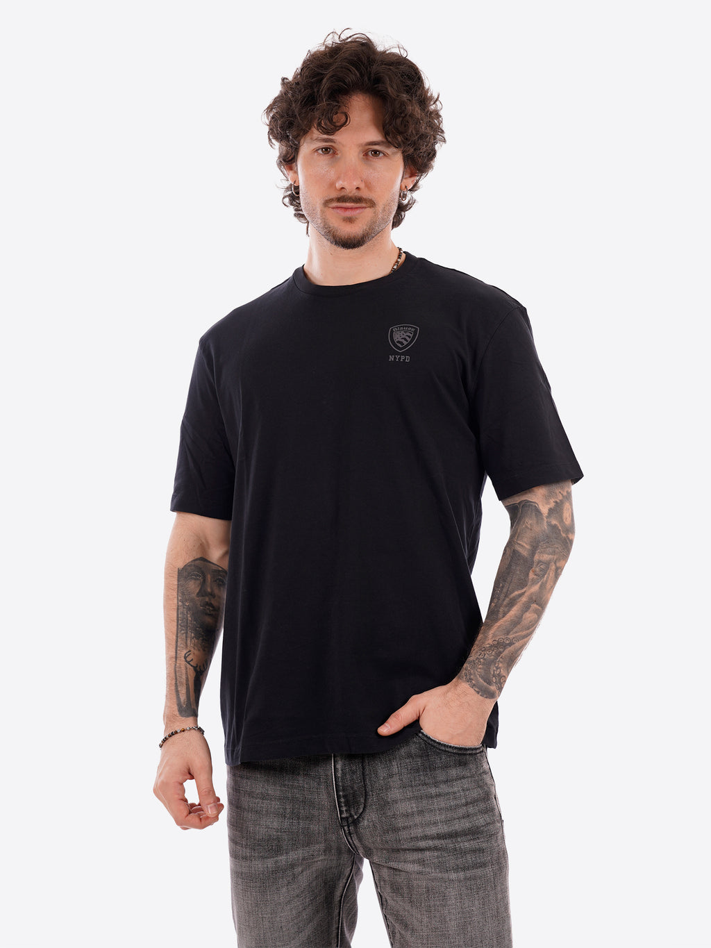 T-shirt BLAUER da Uomo - nero BLUH02302999 NERO