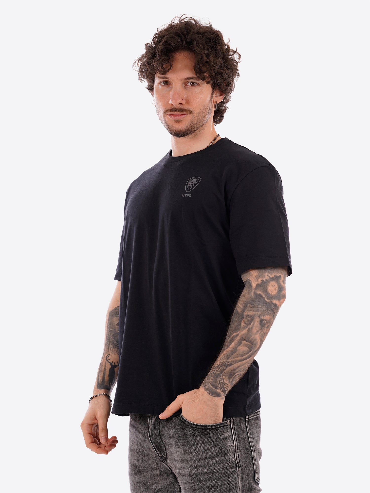 T-shirt BLAUER da Uomo - nero BLUH02302999 NERO
