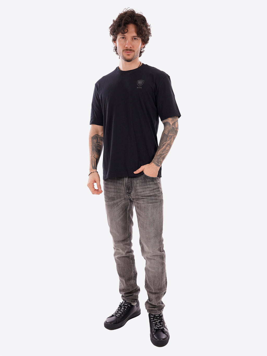 T-shirt BLAUER da Uomo - nero BLUH02302999 NERO