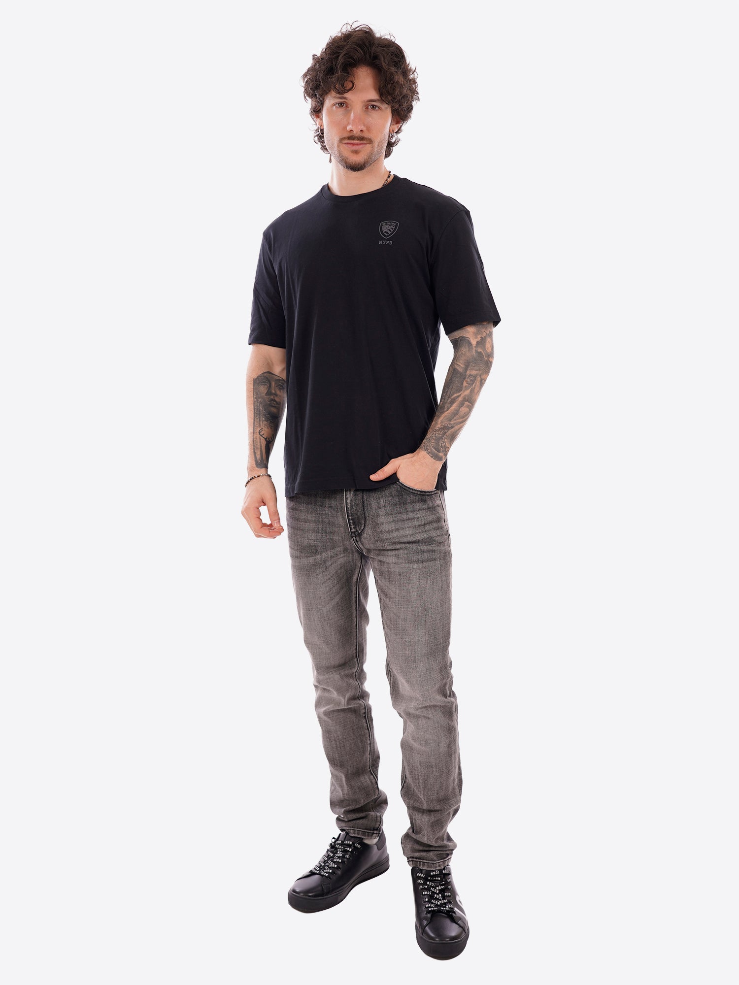 T-shirt BLAUER da Uomo - nero BLUH02302999 NERO