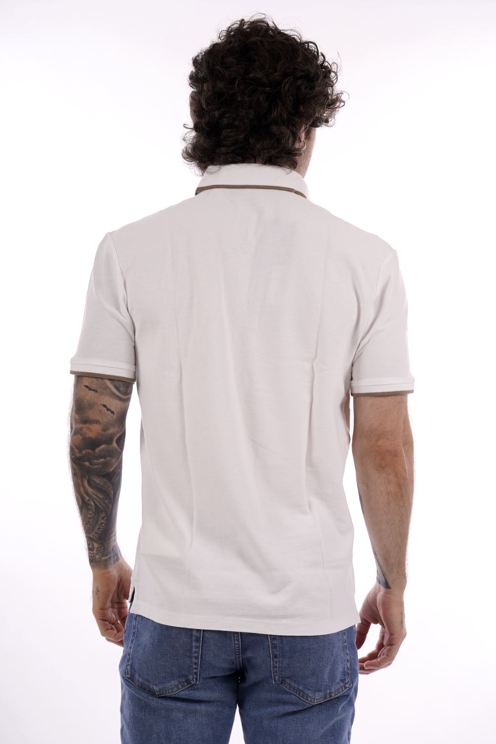 Polo maniche corte BLAUER da Uomo - bianco BLUT02288100 BIANCO