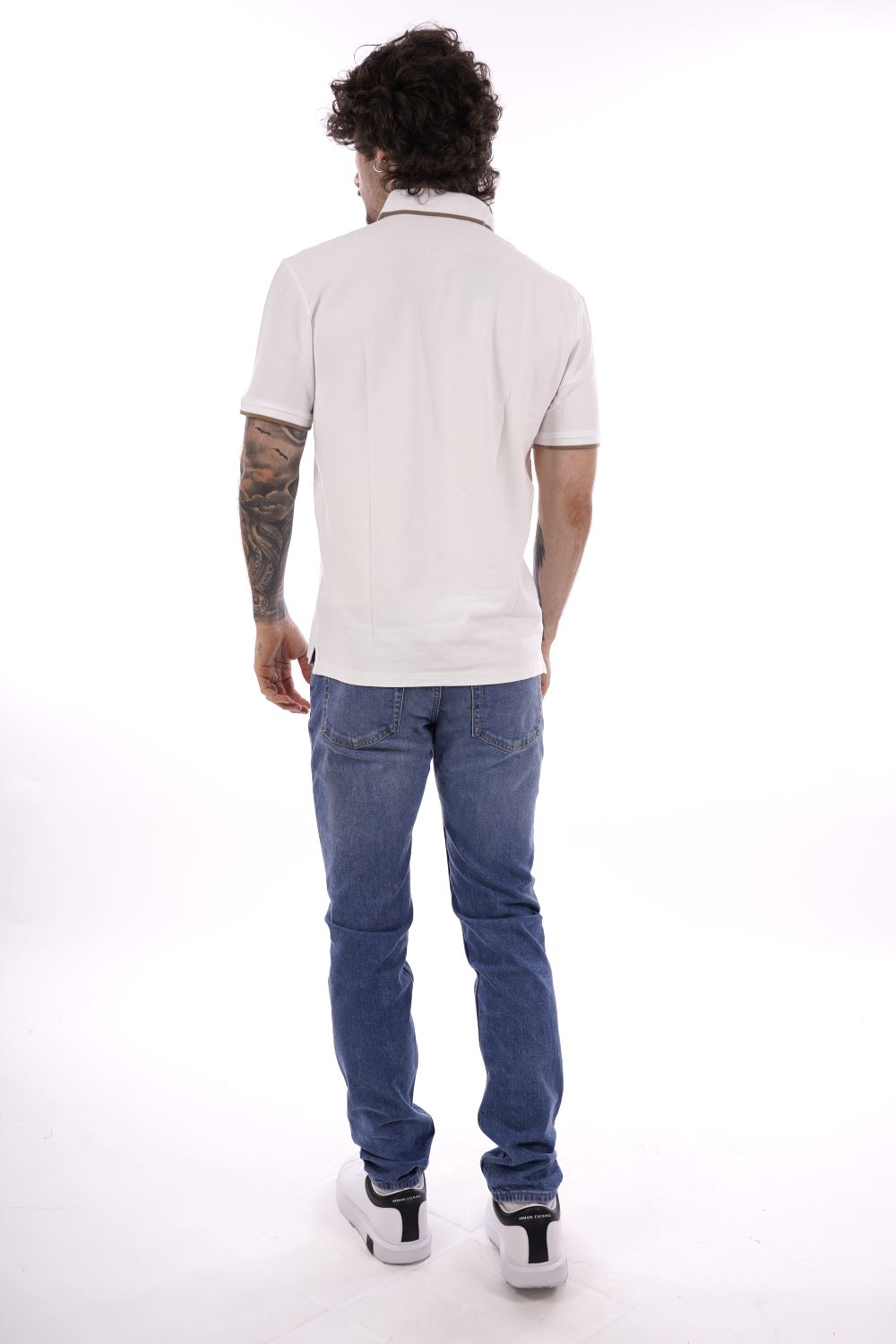 Polo maniche corte BLAUER da Uomo - bianco BLUT02288100 BIANCO