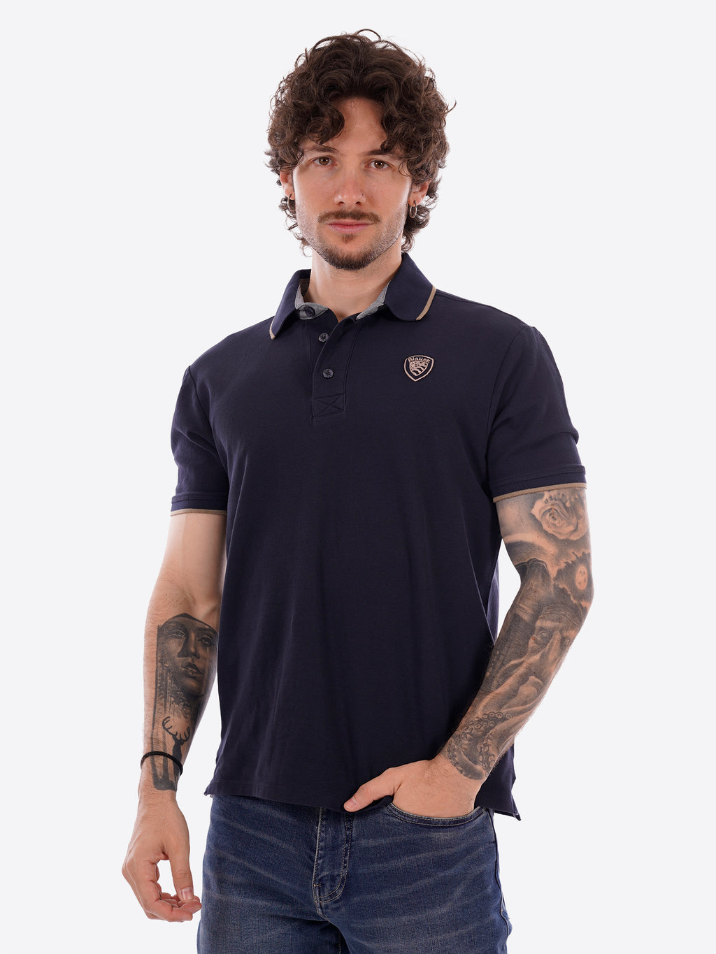 Polo maniche corte BLAUER da Uomo - blu BLUT02288888 BLU