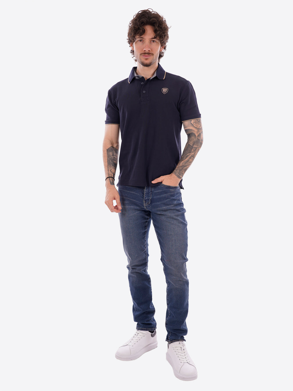 Polo maniche corte BLAUER da Uomo - blu BLUT02288888 BLU