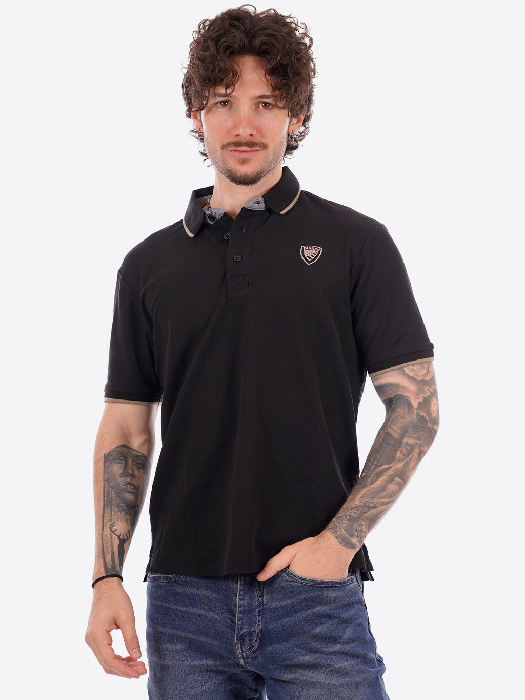 Polo maniche corte BLAUER da Uomo - blu BLUT02288888 BLU