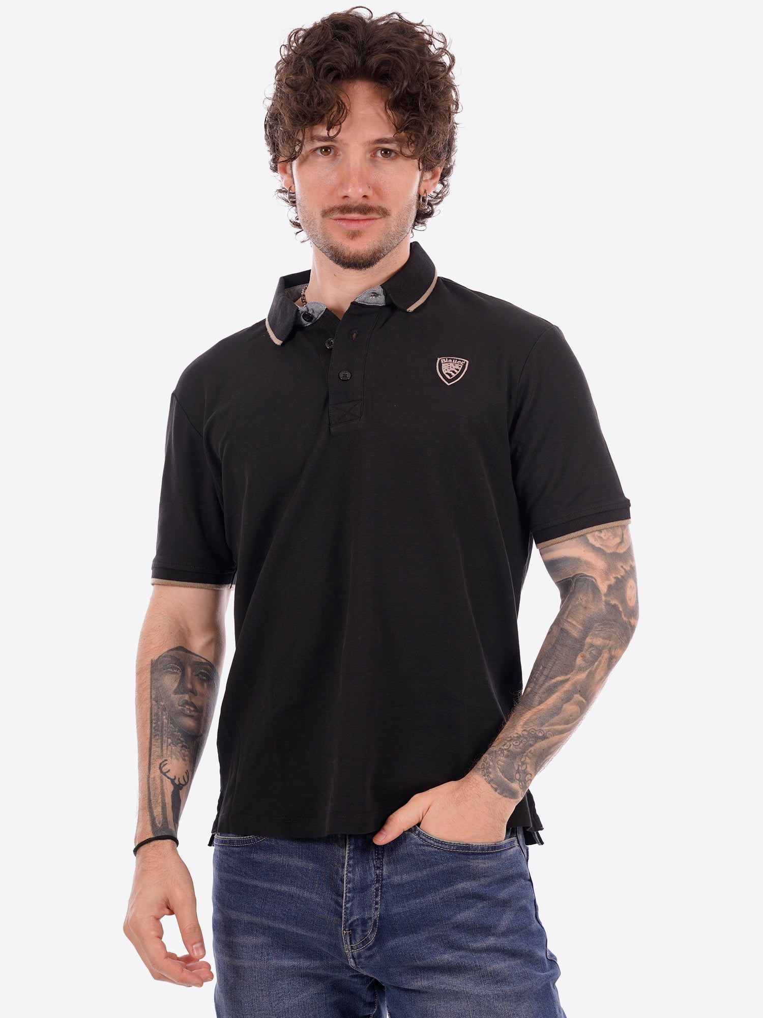 Polo maniche corte BLAUER da Uomo - blu BLUT02288888 BLU