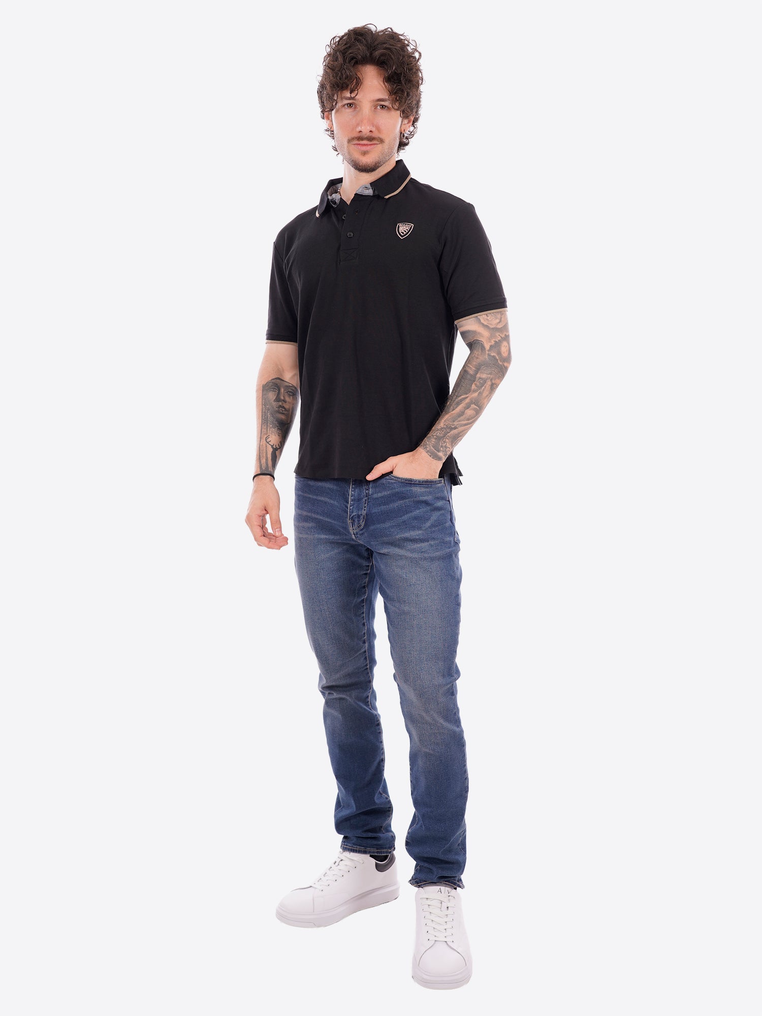 Polo maniche corte BLAUER da Uomo - blu BLUT02288888 BLU
