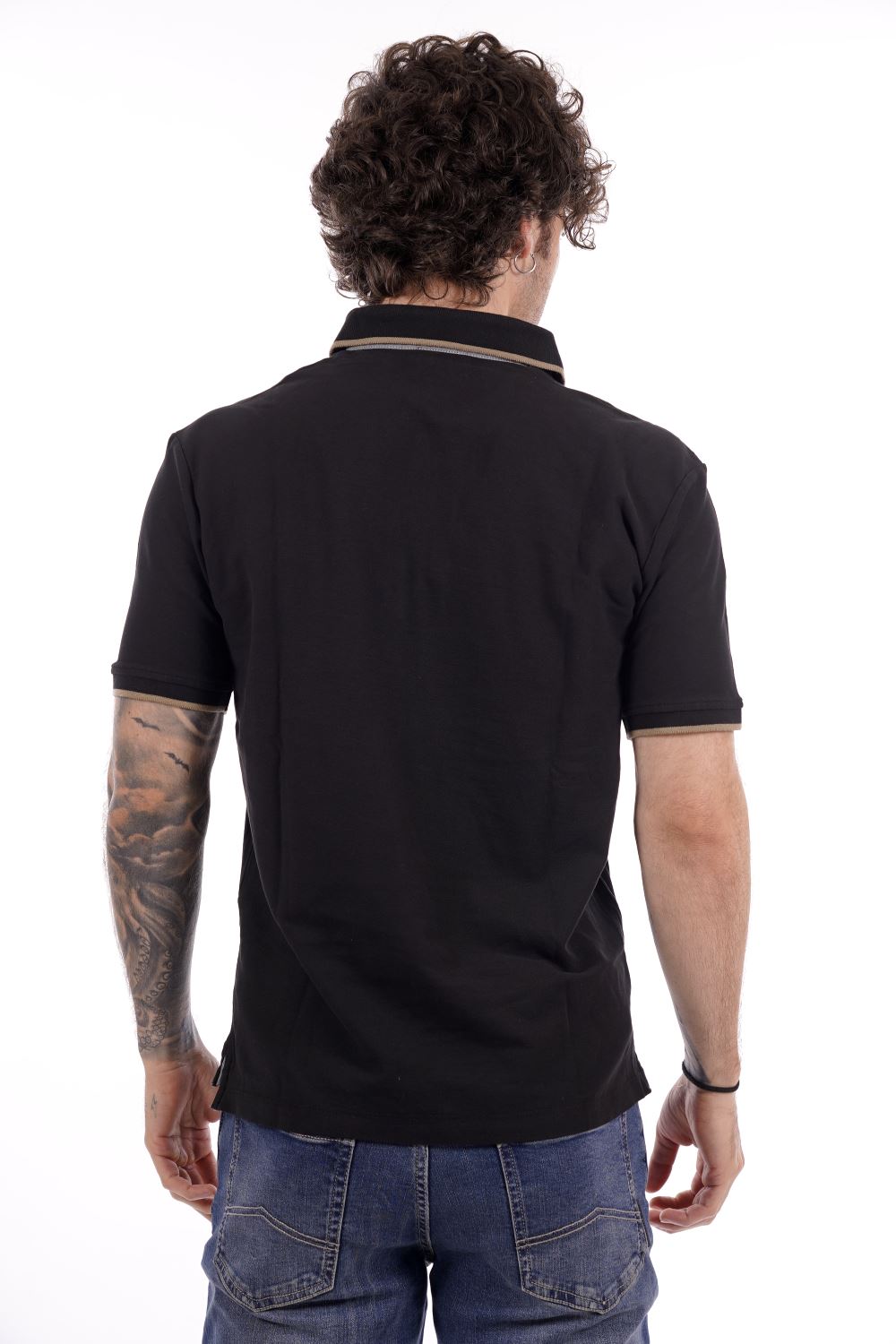 Polo maniche corte BLAUER da Uomo - nero BLUT02288999 NERO