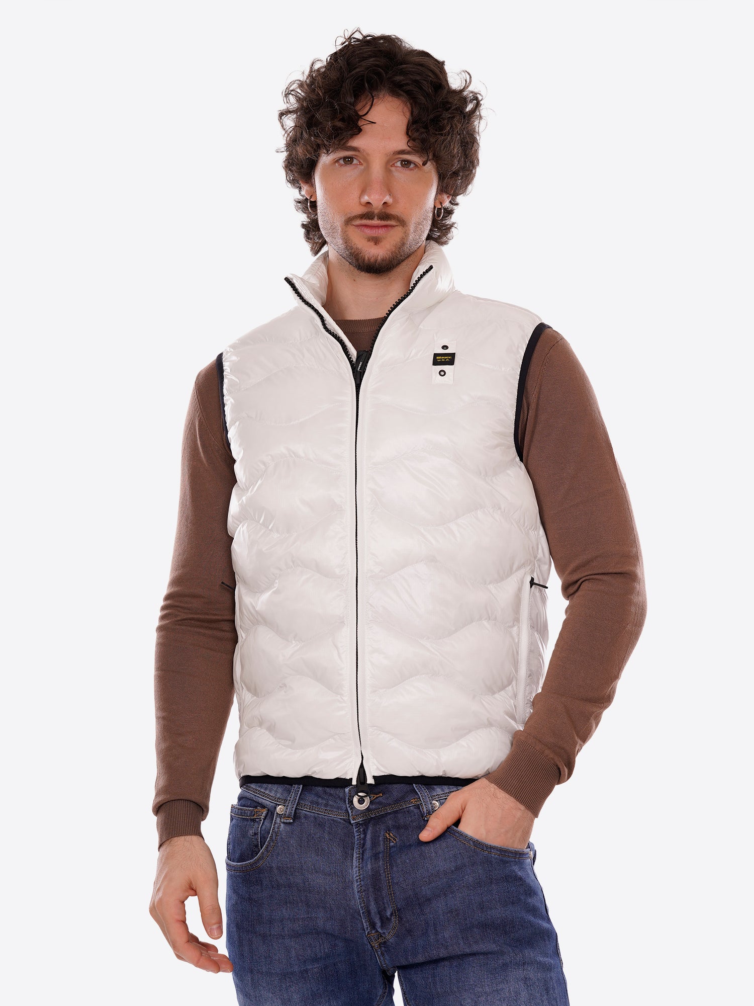 Piumino Smanicato BLAUER da Uomo - bianco BLUX02184100 BIANCO