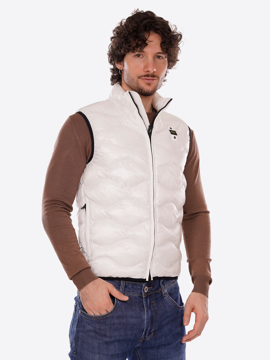 Piumino Smanicato BLAUER da Uomo - bianco BLUX02184100 BIANCO