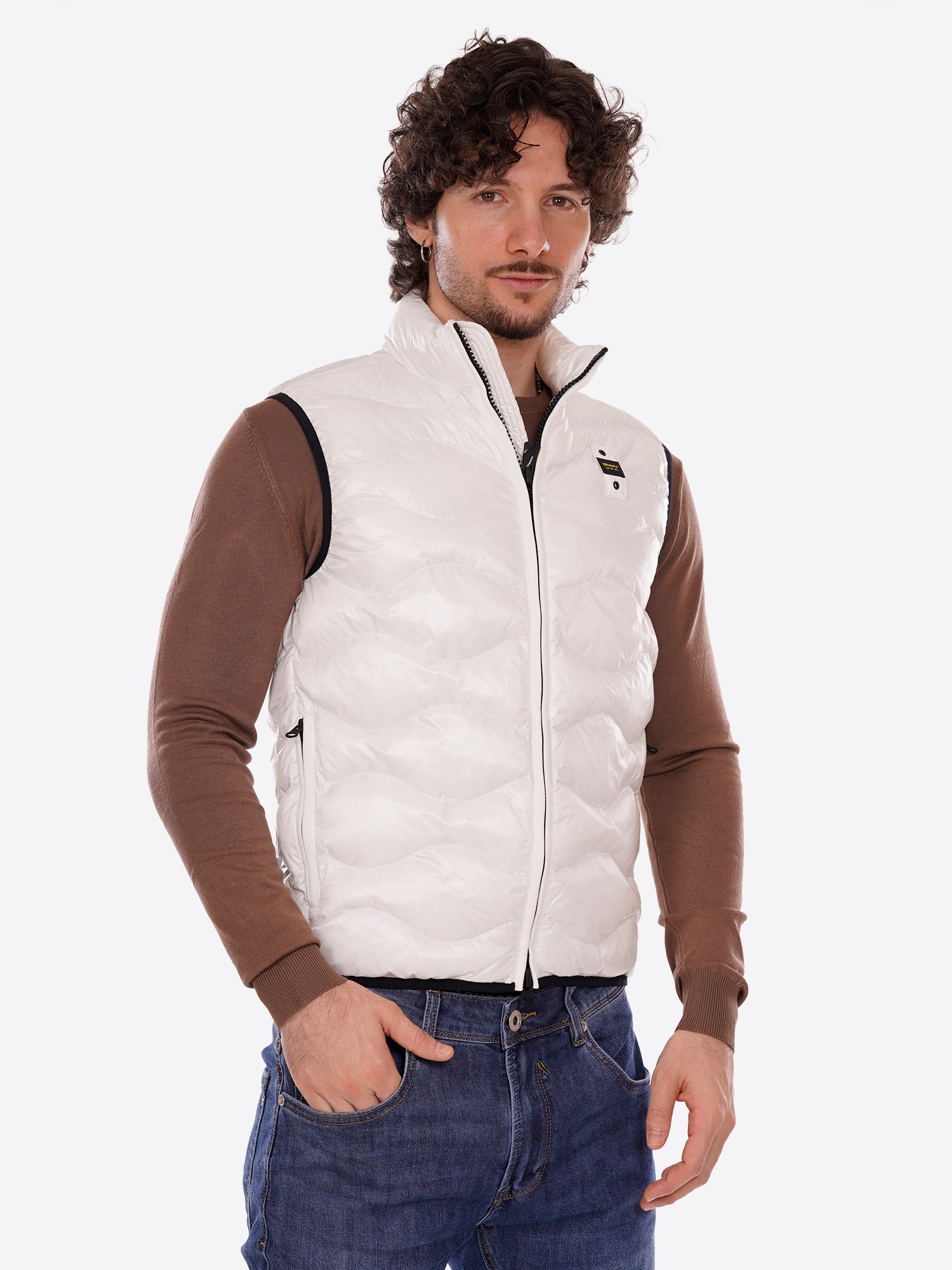 Piumino Smanicato BLAUER da Uomo - bianco BLUX02184100 BIANCO
