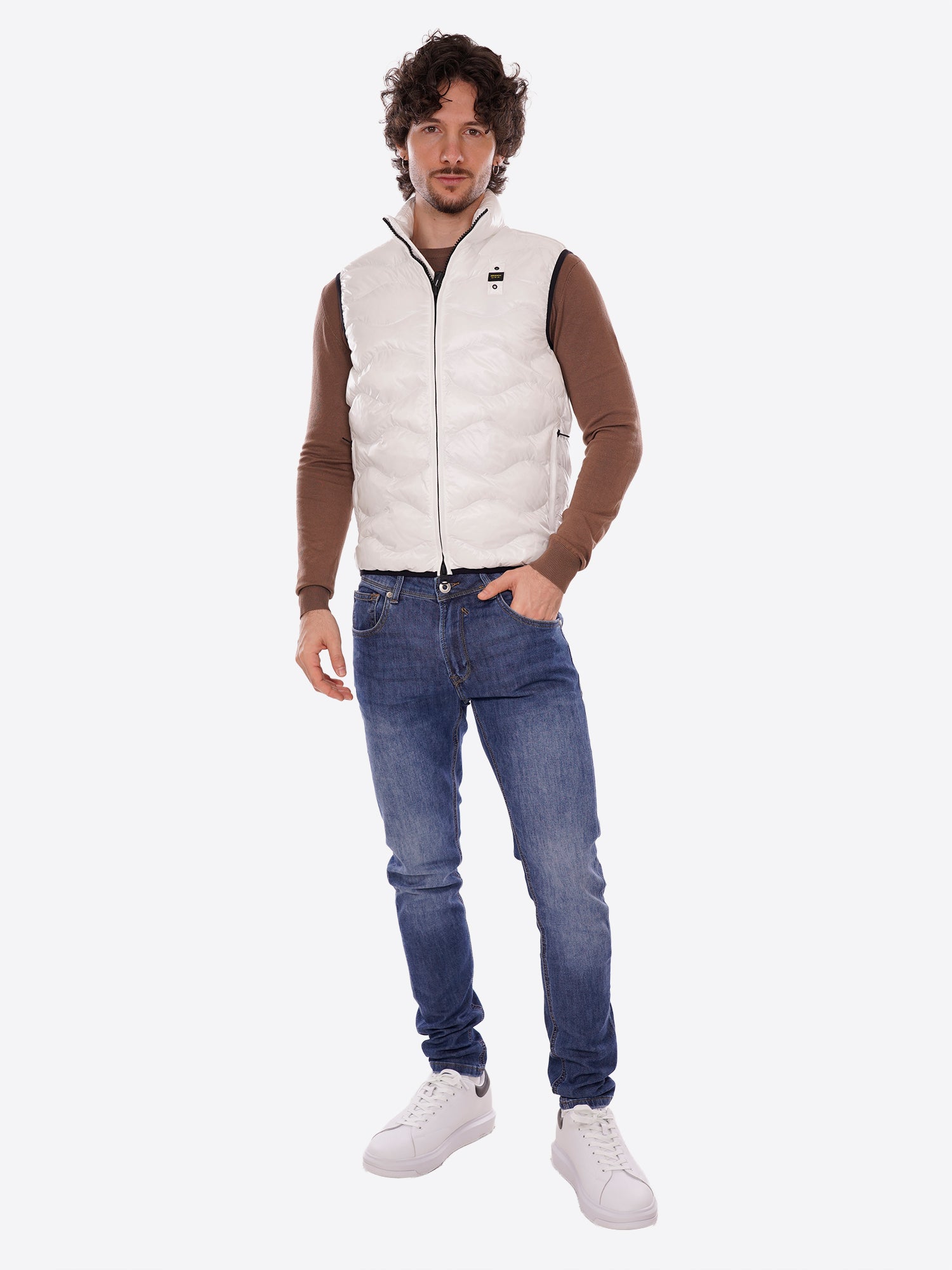 Piumino Smanicato BLAUER da Uomo - bianco BLUX02184100 BIANCO