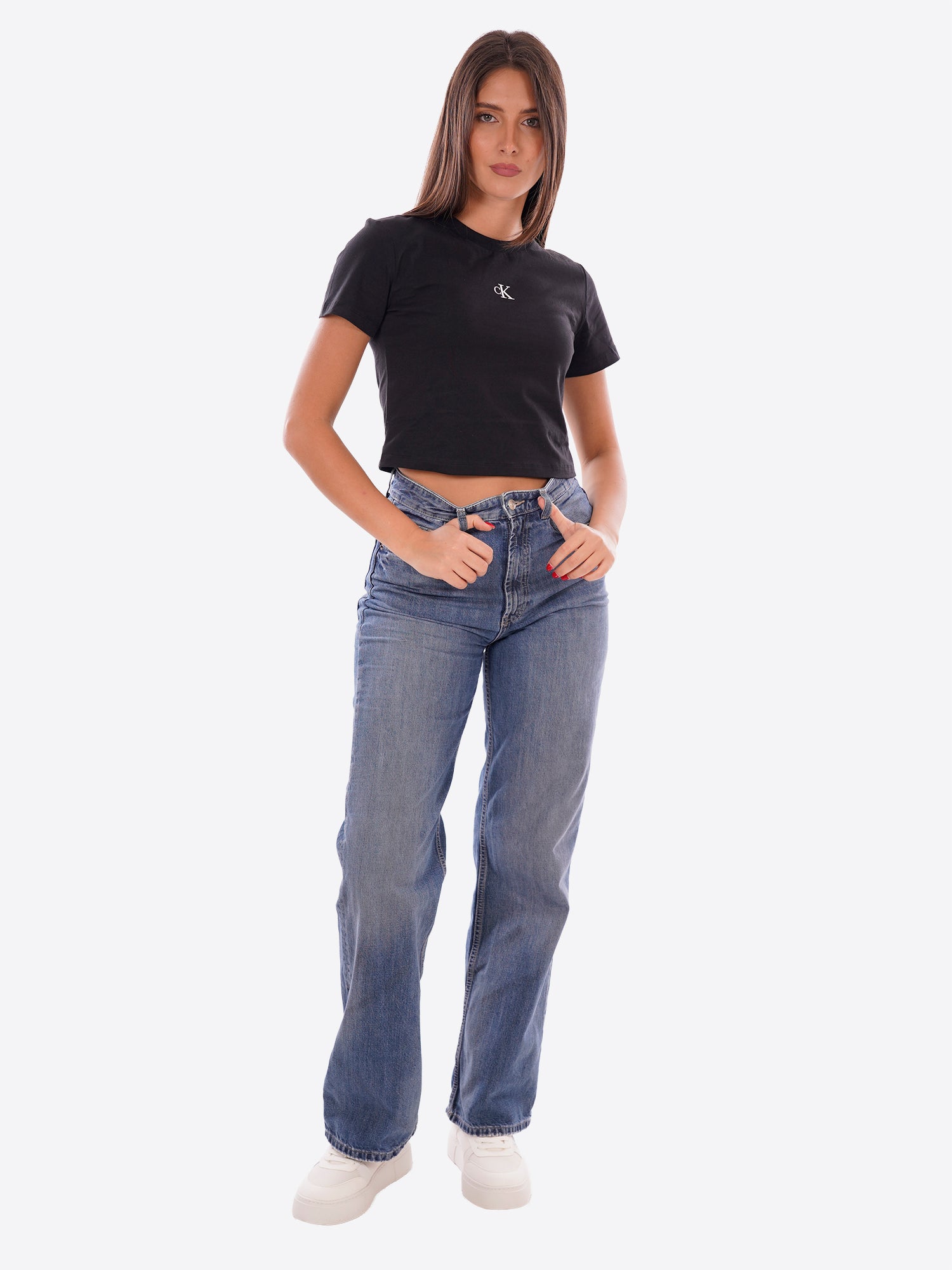 T-shirt CALVIN KLEIN da Donna - nero LV047AB213UB1
