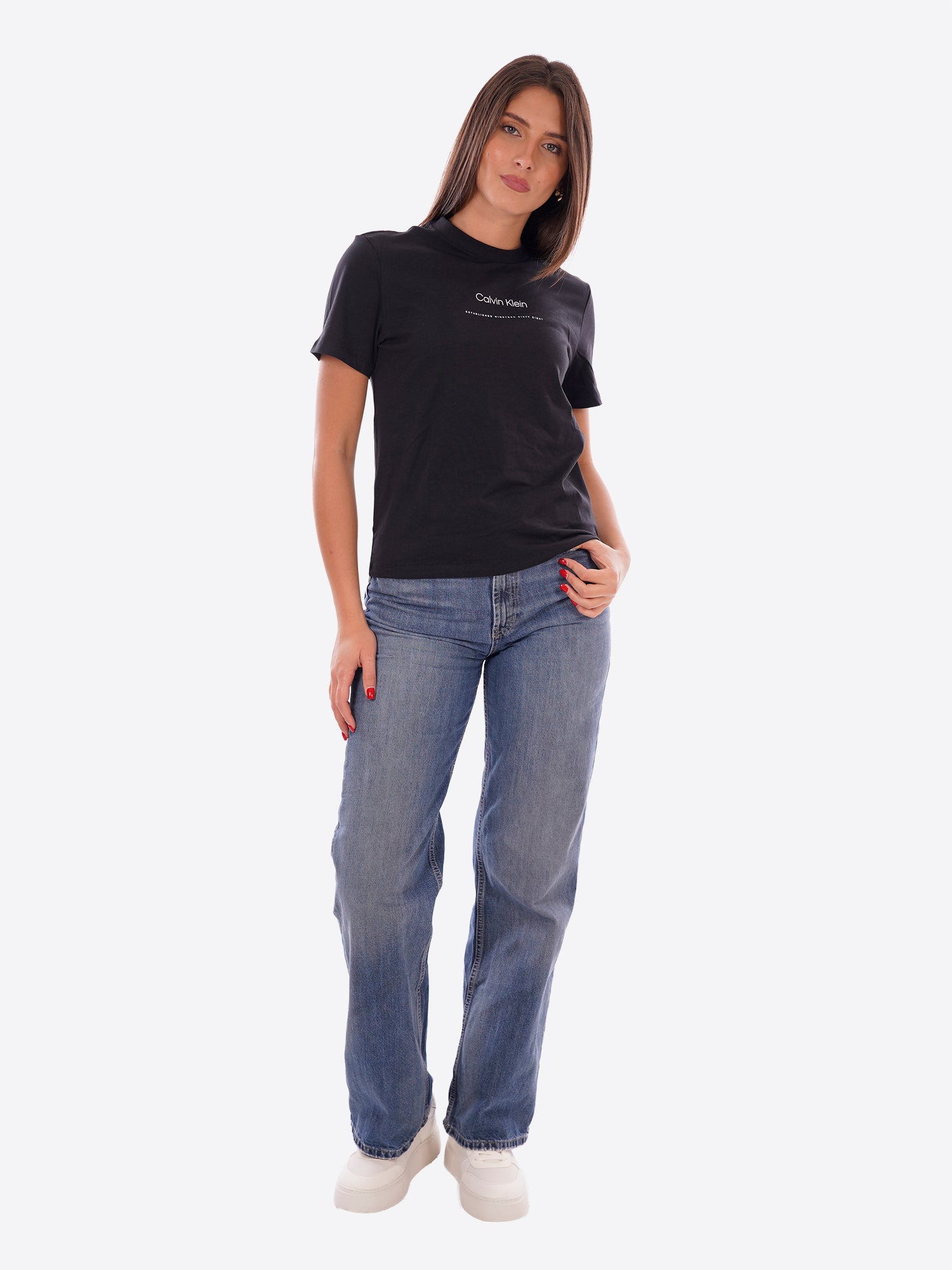 T-shirt CALVIN KLEIN da Donna - nero LV047FC811UB1