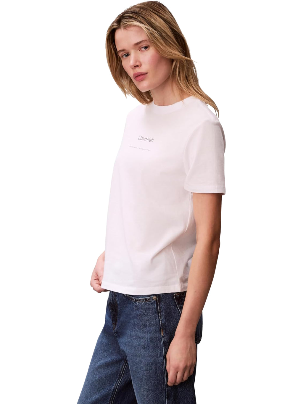 T-shirt CALVIN KLEIN da Donna - bianco LV047FC811YAF