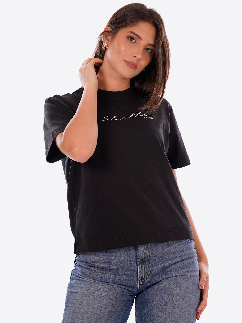 T-shirt CALVIN KLEIN da Donna - nero LV047F820GUB1
