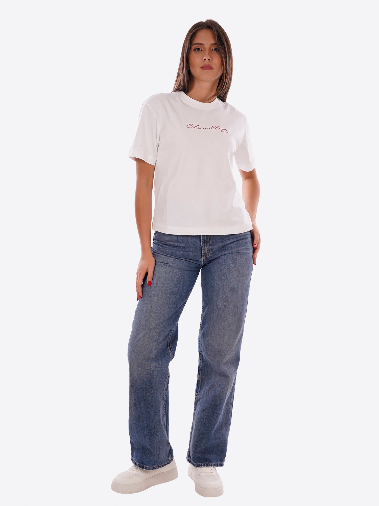T-shirt CALVIN KLEIN da Donna - bianco LV047F820GYAF