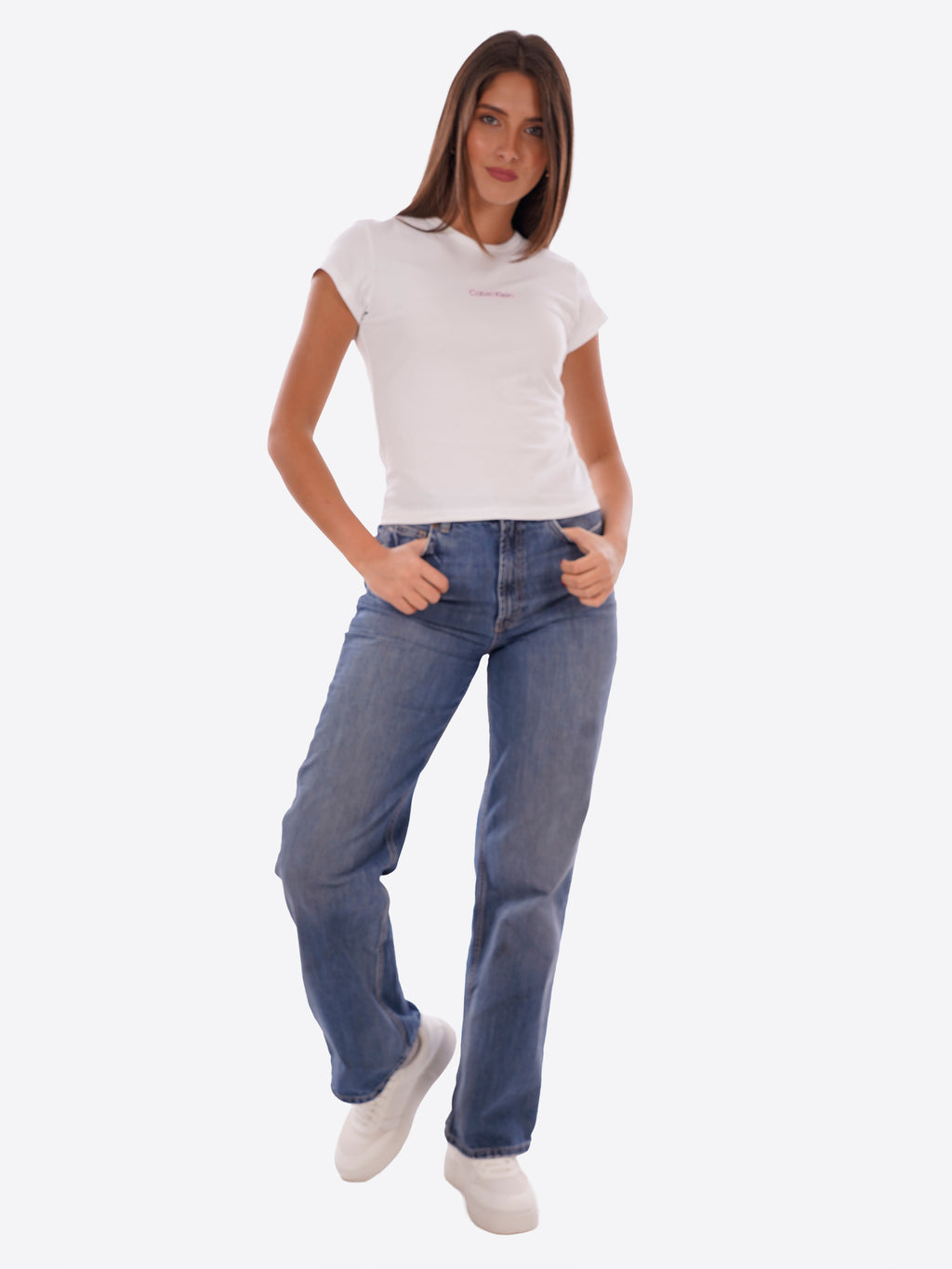 T-shirt CALVIN KLEIN da Donna - bianco LV047F842GYAF