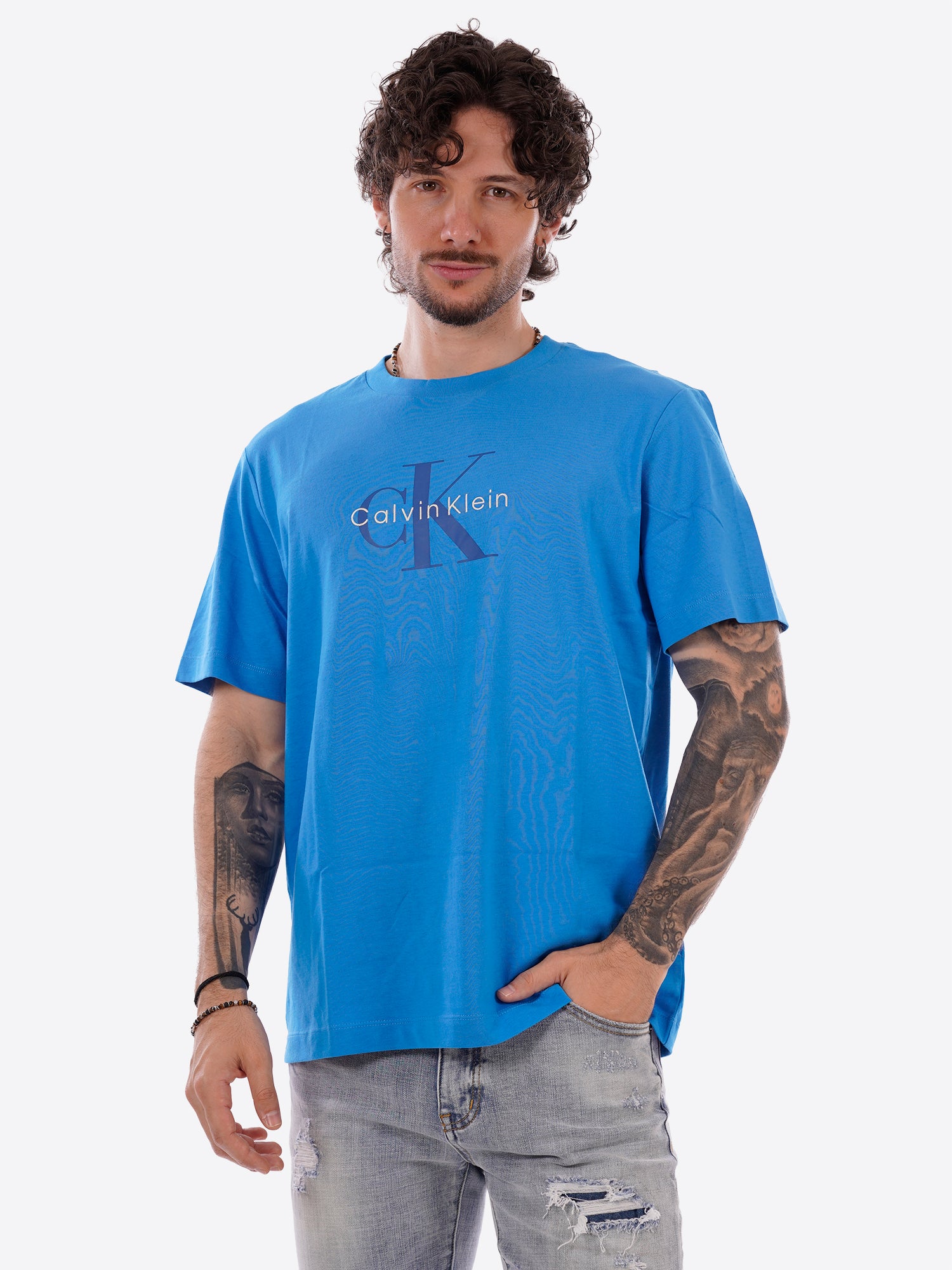 T-shirt CALVIN KLEIN da Uomo - blu LV04RB862GCFM
