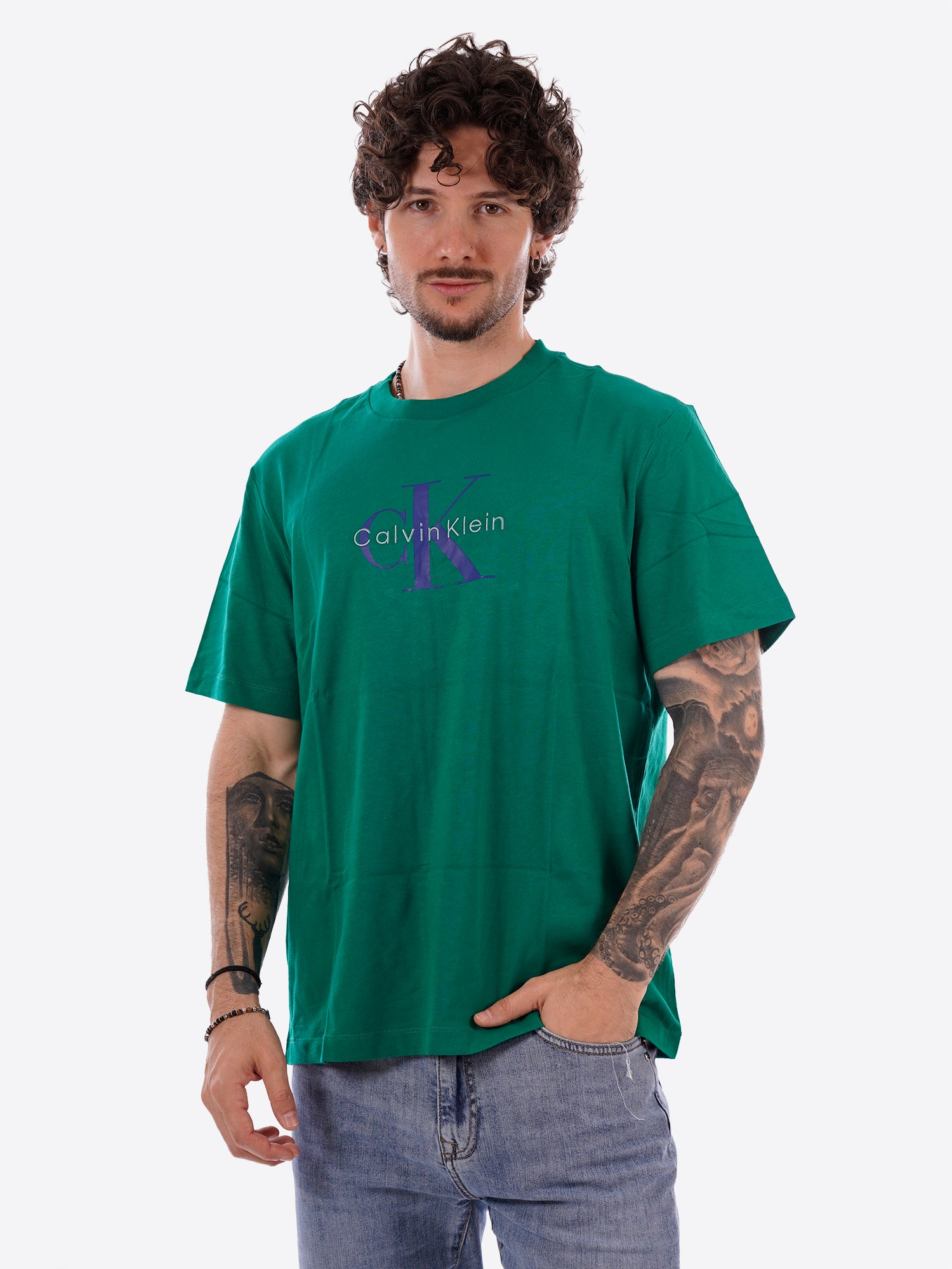 T-shirt CALVIN KLEIN da Uomo - verde LV04RB862GL4G