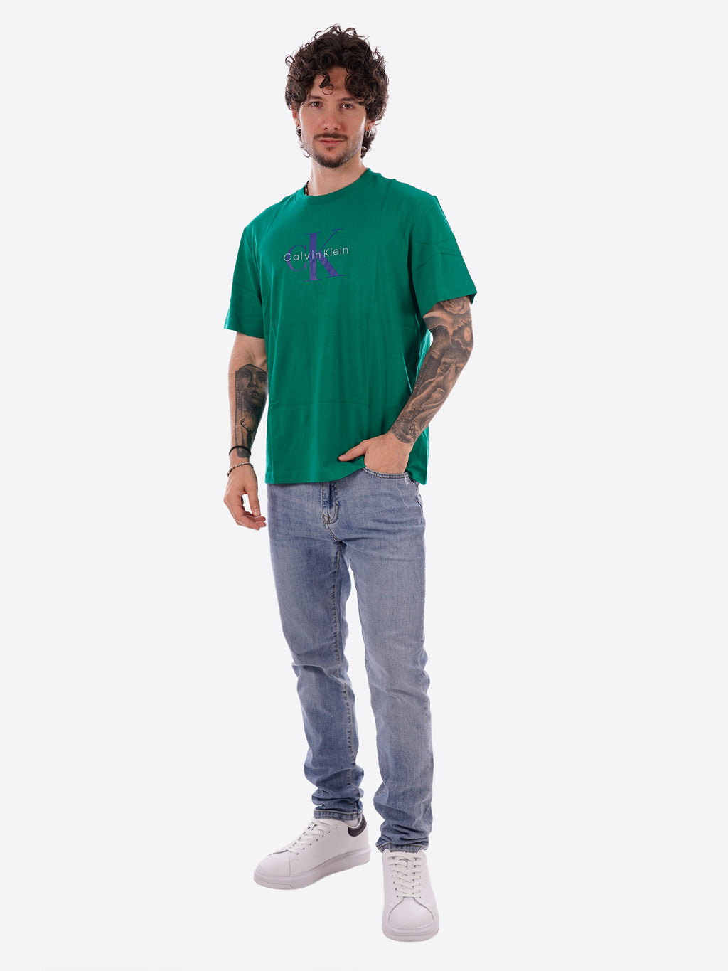 T-shirt CALVIN KLEIN da Uomo - verde LV04RB862GL4G